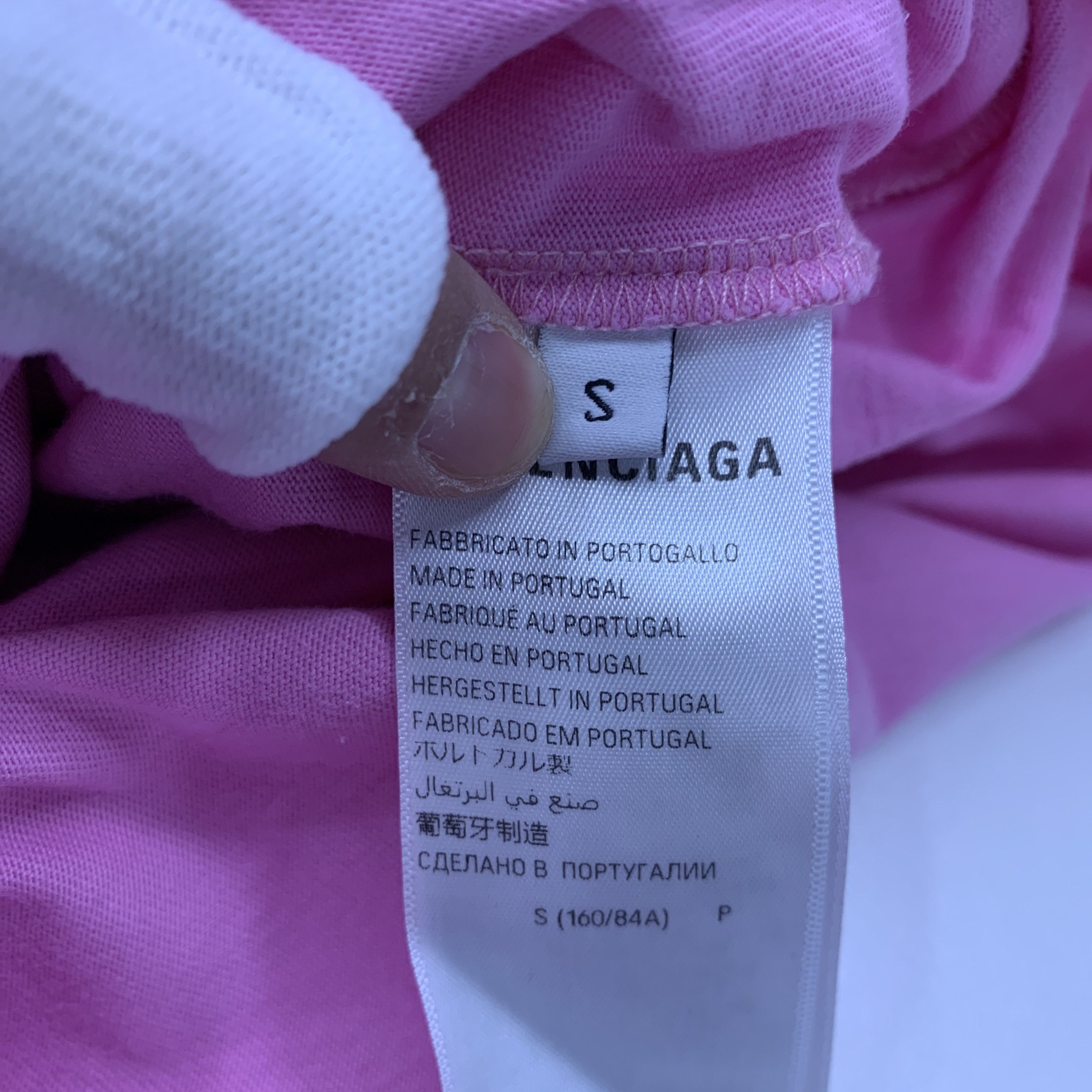 Balenciaga Balenciaga Pink Logo Print T-Shirt Size S Size S / US 4 / IT 40 - 5 Thumbnail