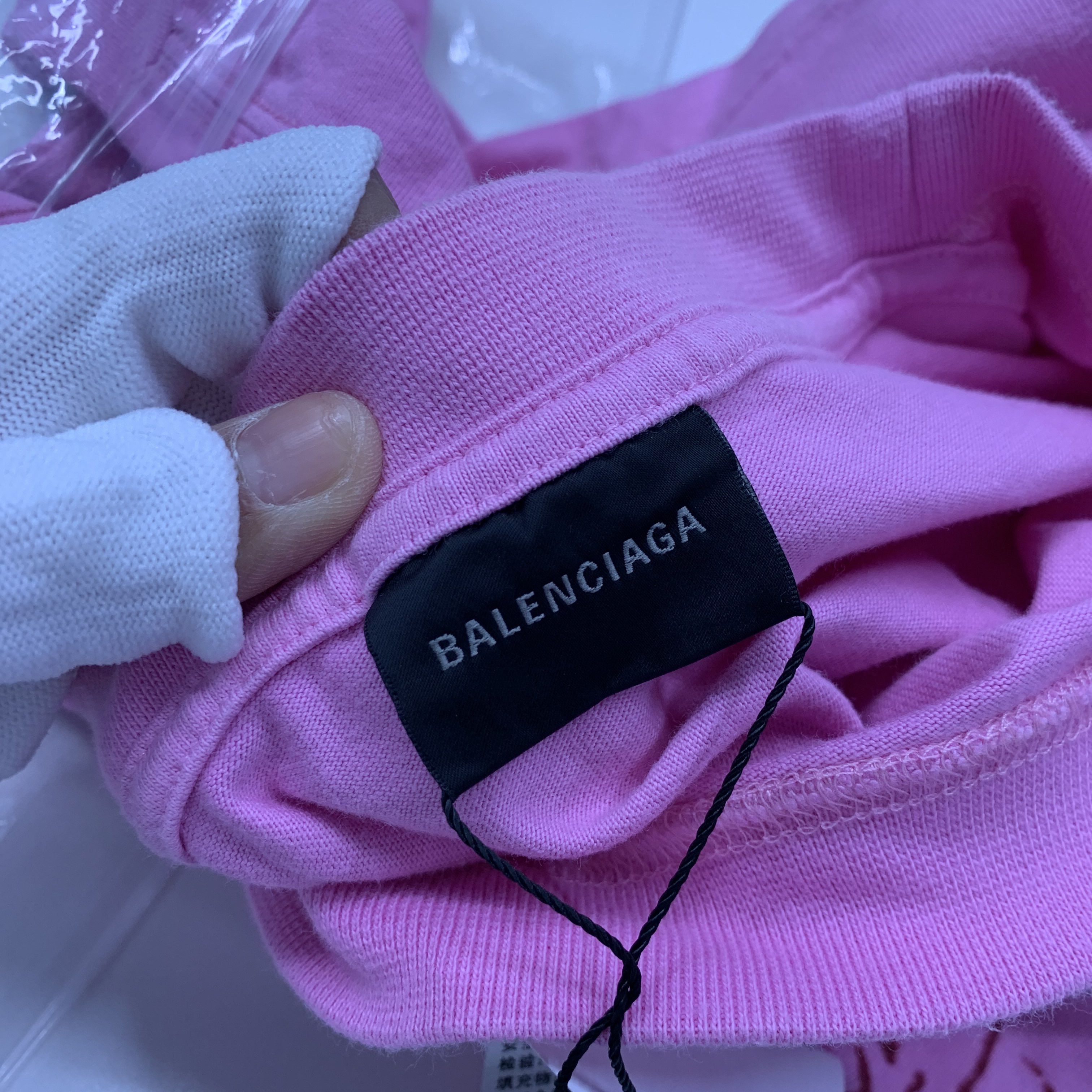 Balenciaga Balenciaga Pink Logo Print T-Shirt Size S Size S / US 4 / IT 40 - 4 Thumbnail