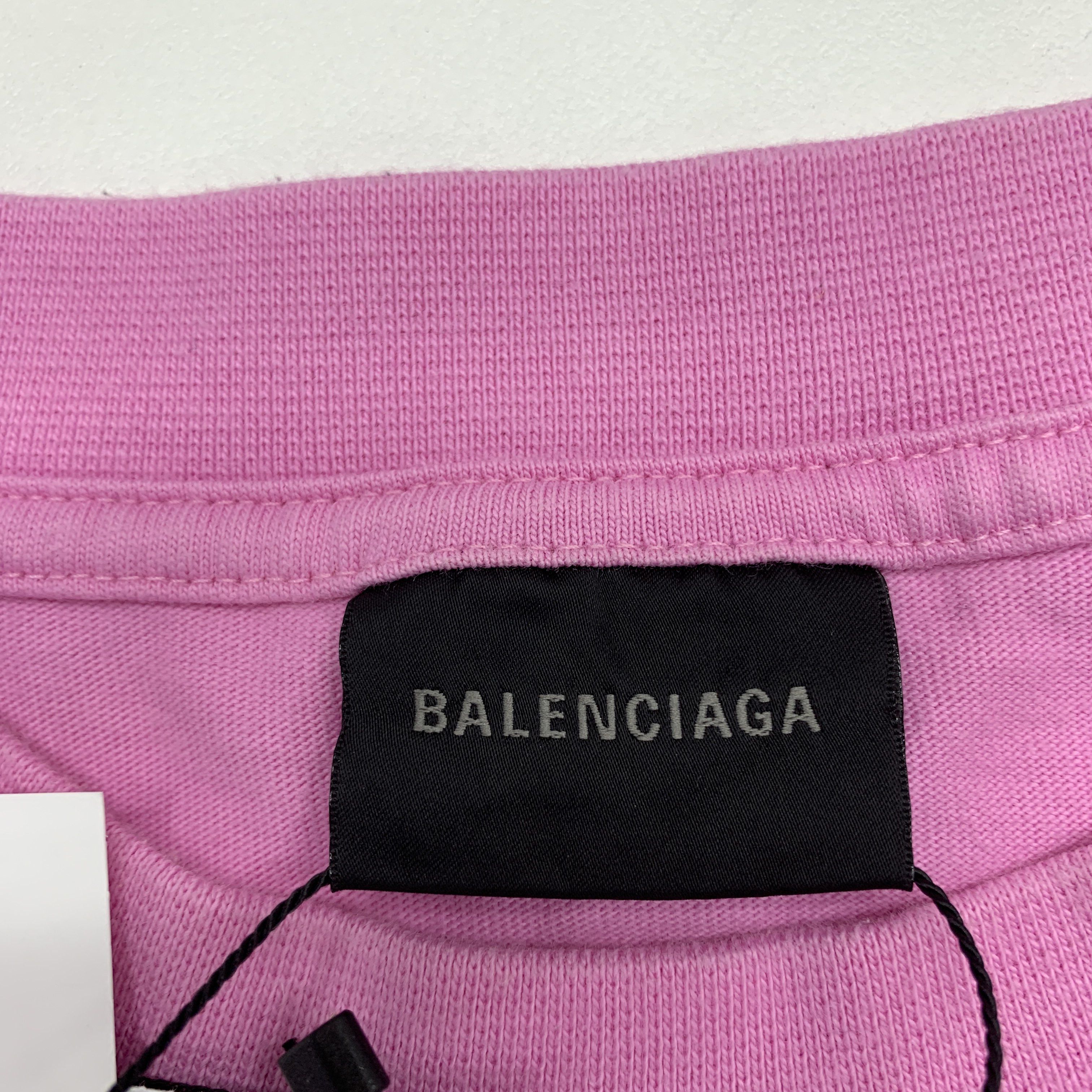 Balenciaga Balenciaga Gothic Logo T-Shirt Pink Size S Size S / US 4 / IT 40 - 3 Thumbnail