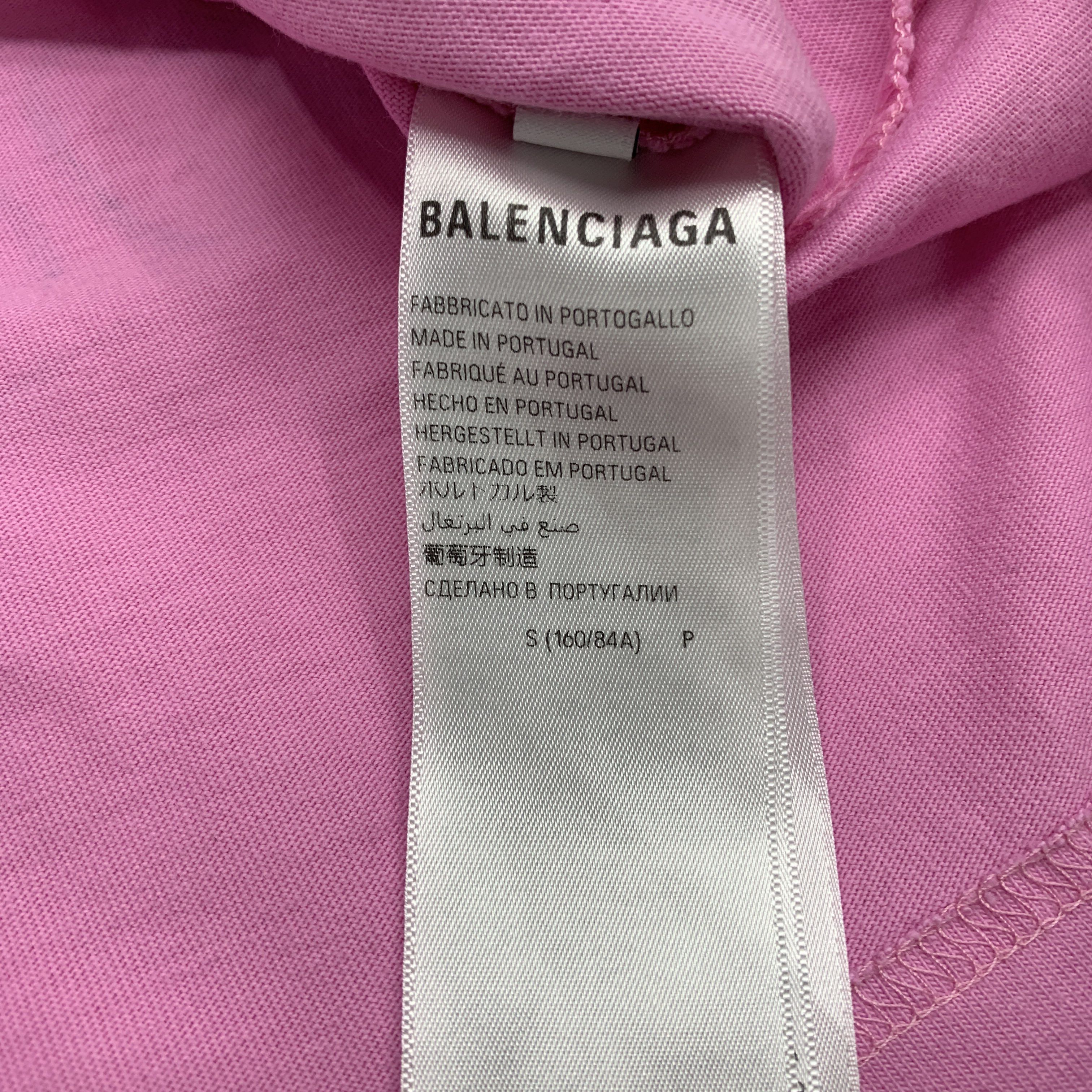 Balenciaga Balenciaga Gothic Logo T-Shirt Pink Size S Size S / US 4 / IT 40 - 4 Thumbnail