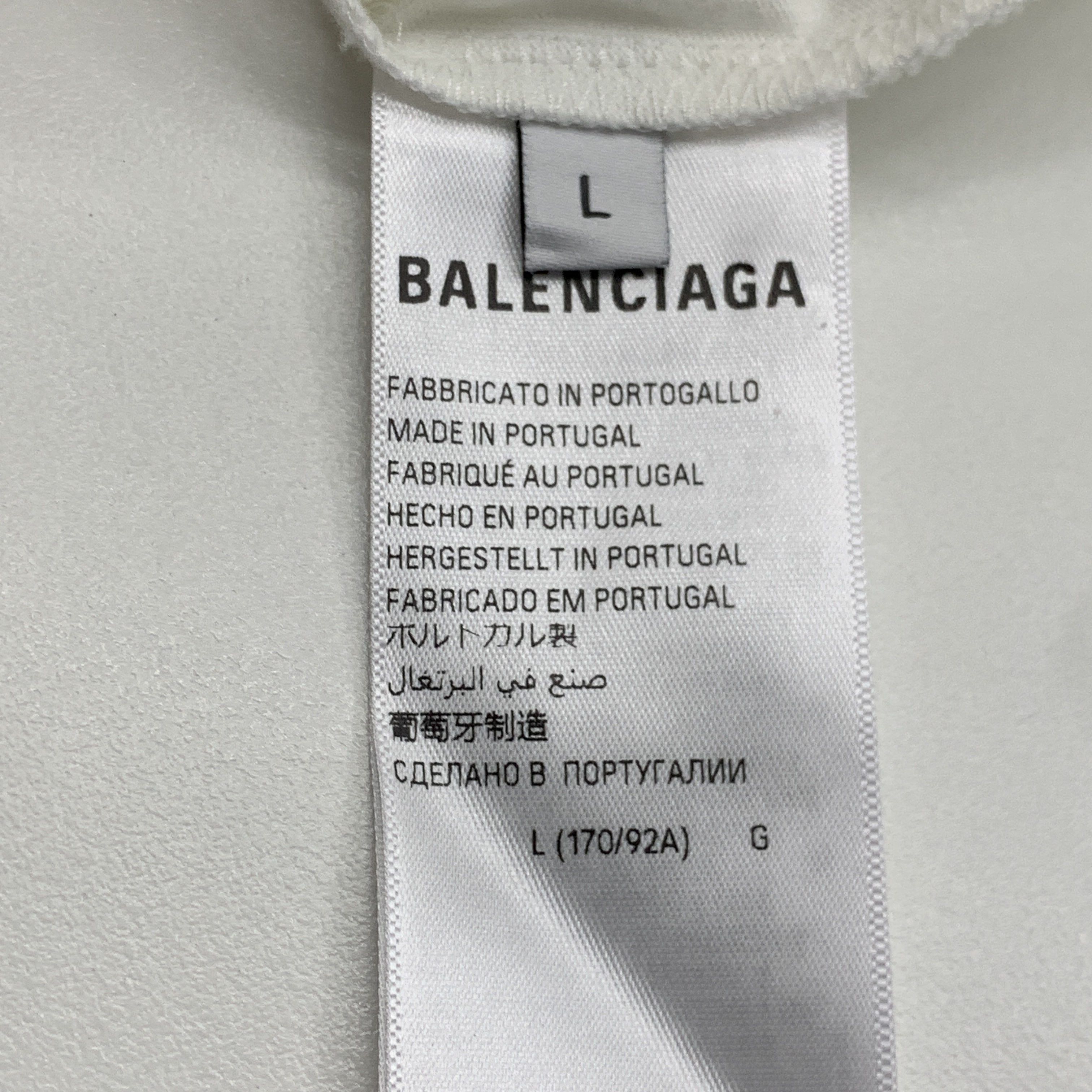 Balenciaga Balenciaga Logo Print T-Shirt White Size L Size US L / EU 52-54 / 3 - 5 Thumbnail
