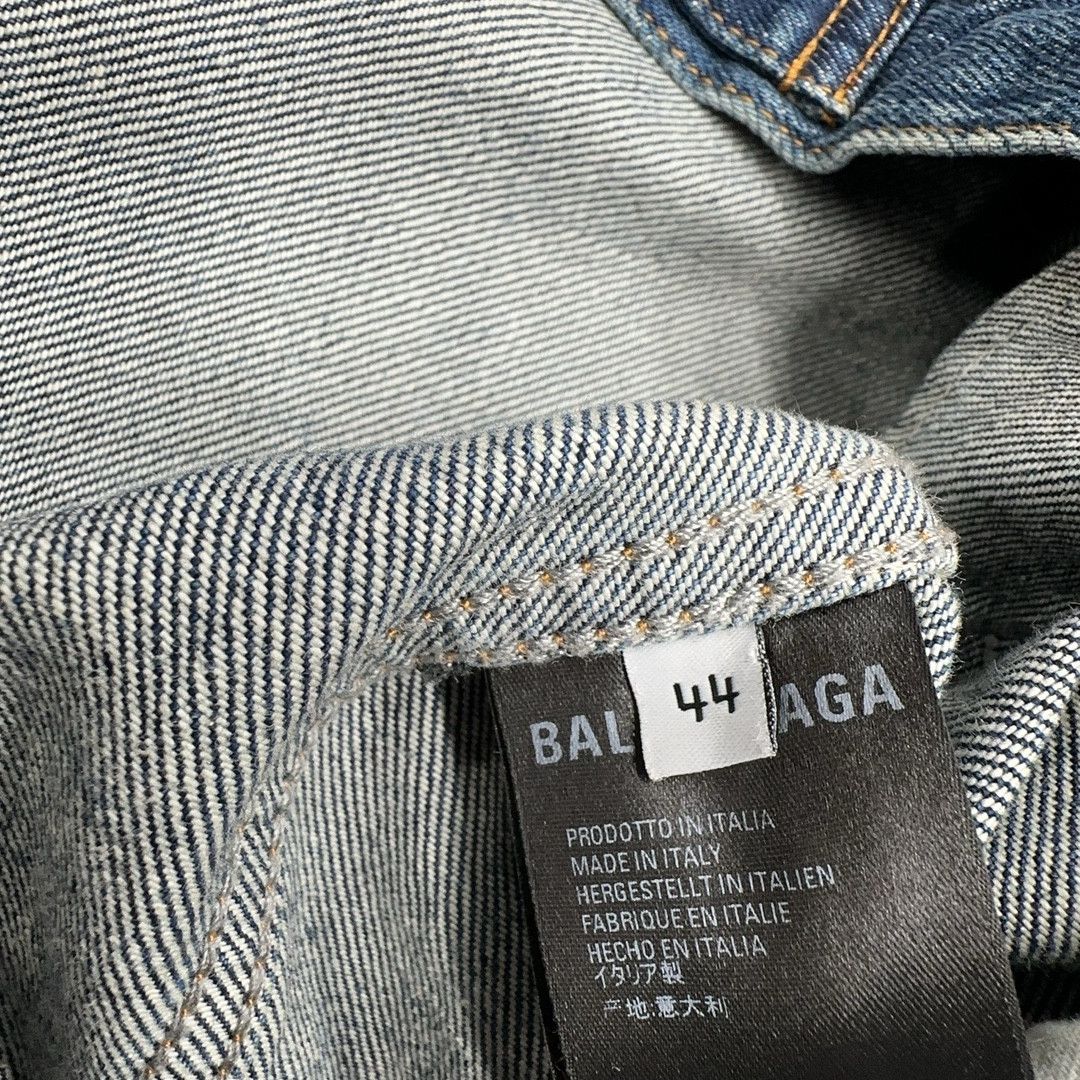 Balenciaga Balenciaga Logo Print Denim Jacket Size S Size US S / EU 44-46 / 1 - 4 Thumbnail