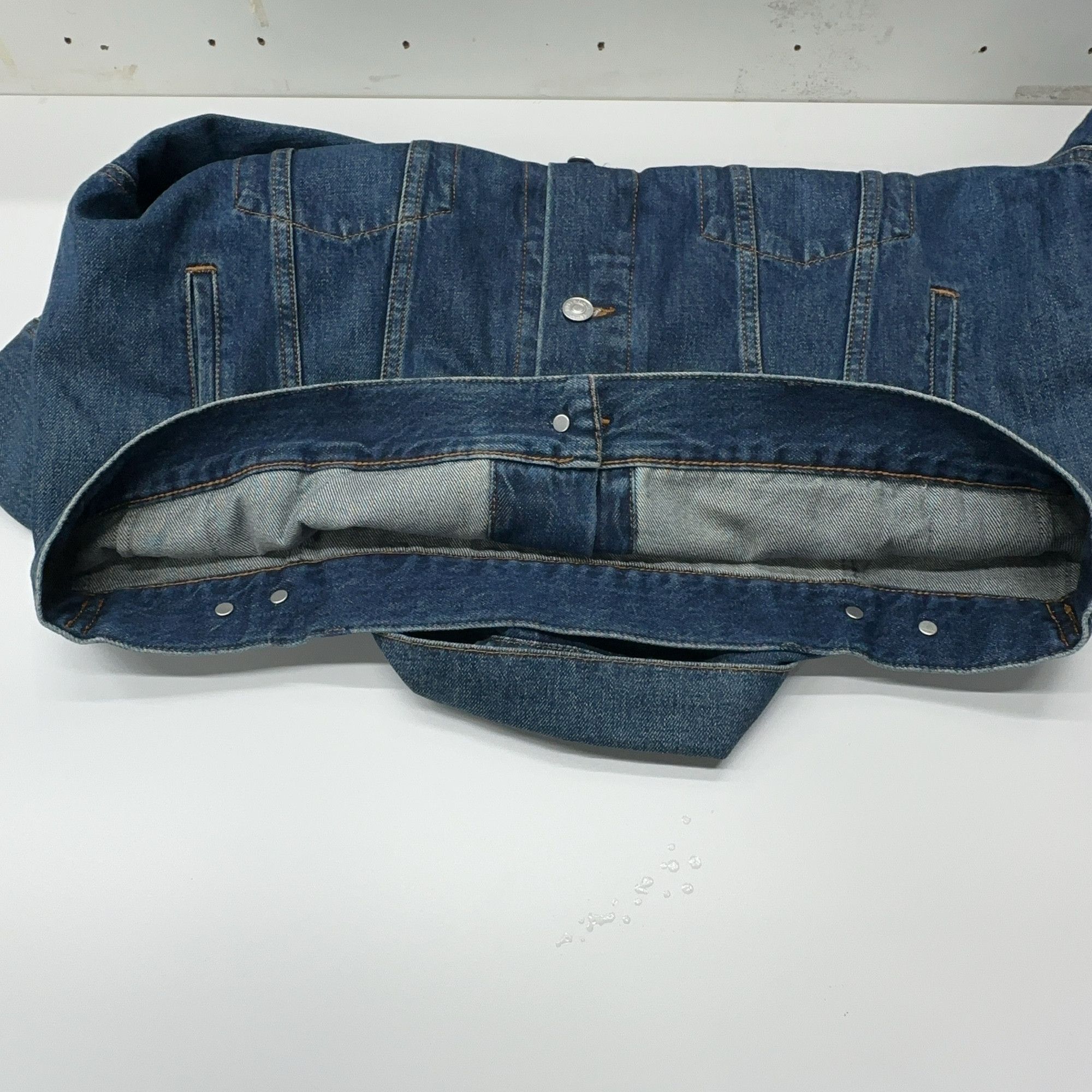 Balenciaga Balenciaga Logo Print Denim Jacket Size S Size US S / EU 44-46 / 1 - 8 Thumbnail