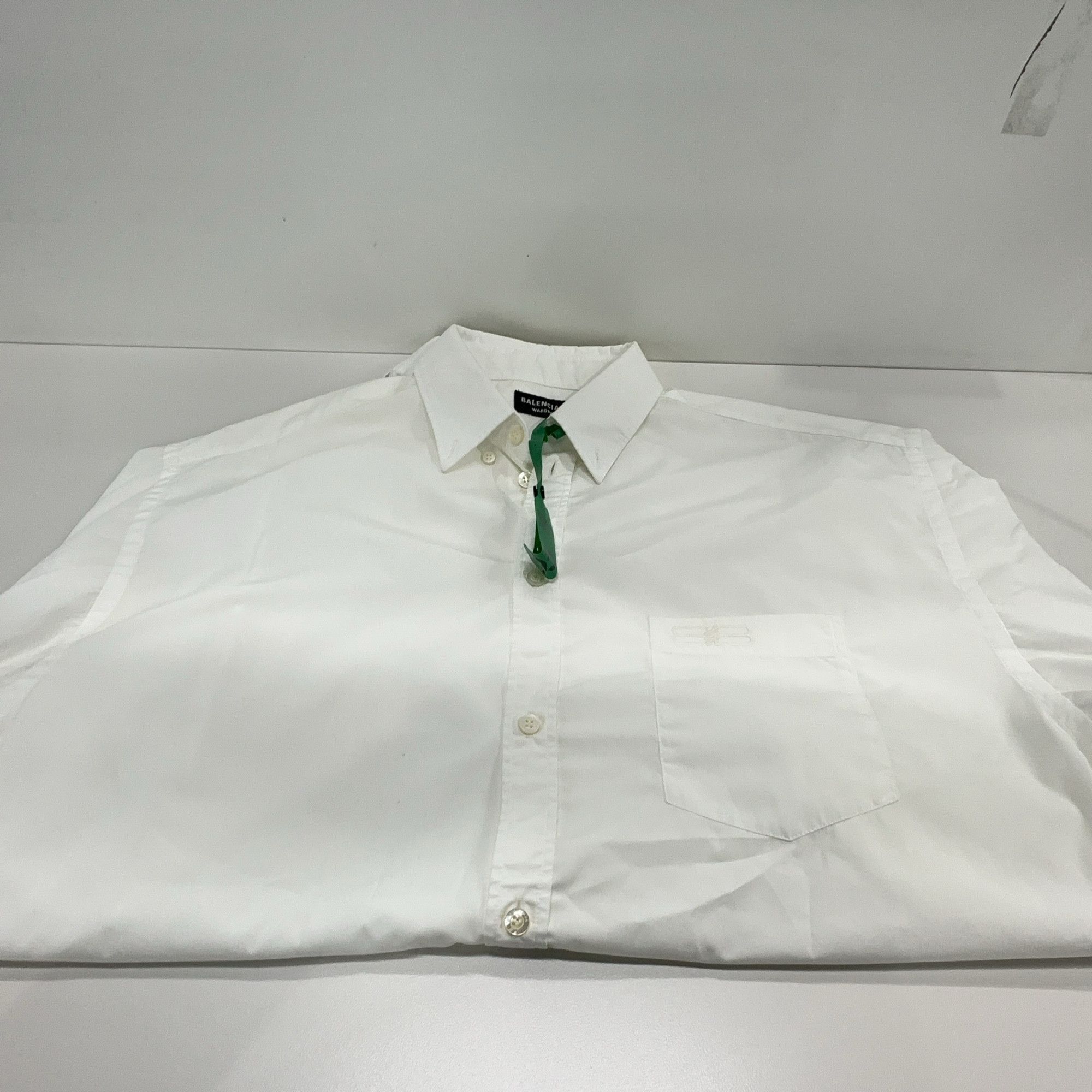 Balenciaga Balenciaga Logo Pocket Button Up Shirt Size 37 Size US S / EU 44-46 / 1 - 8 Thumbnail