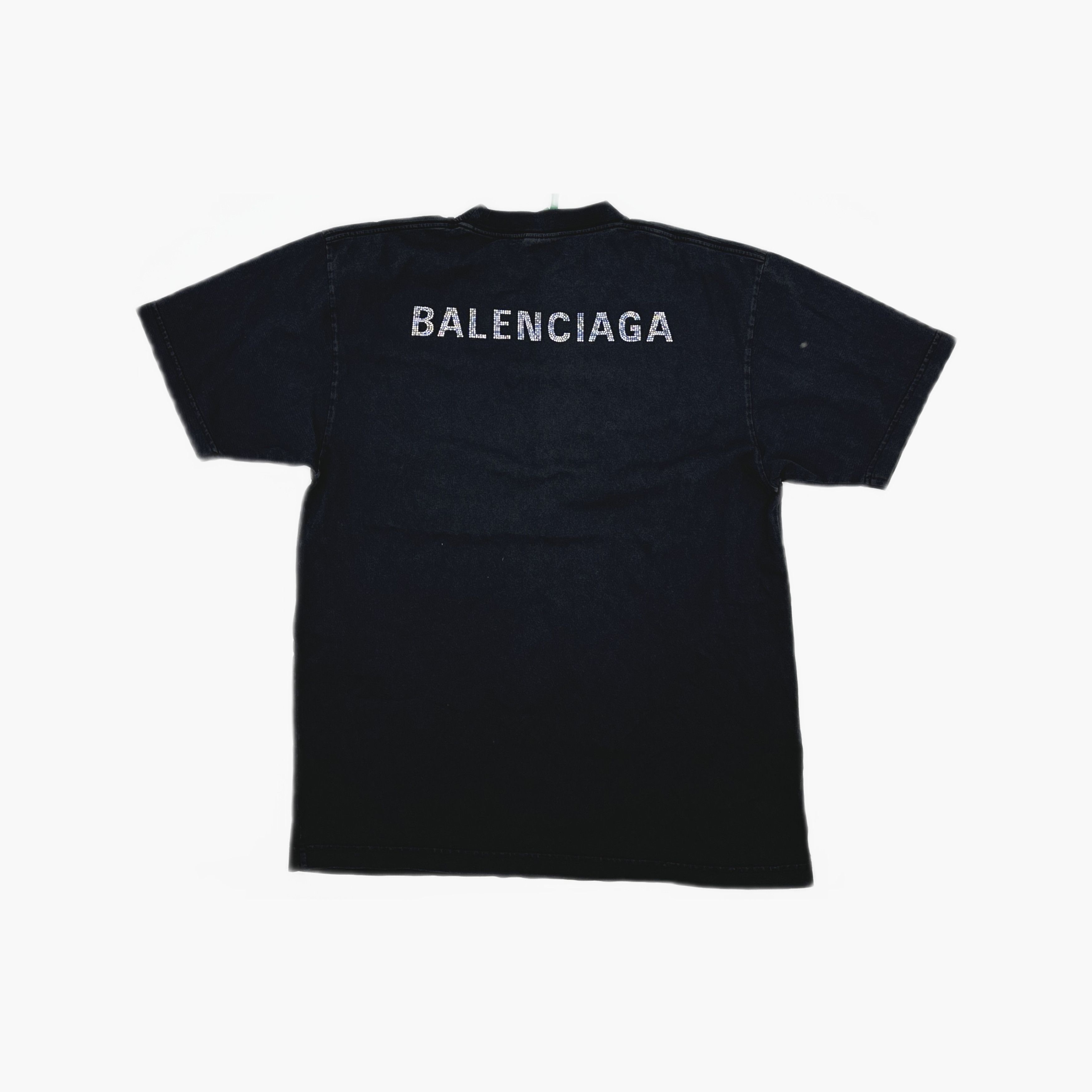 Balenciaga Balenciaga Rhinestone Logo T-Shirt Size XXS Size XXS / US 00 / IT 34 - 2 Thumbnail