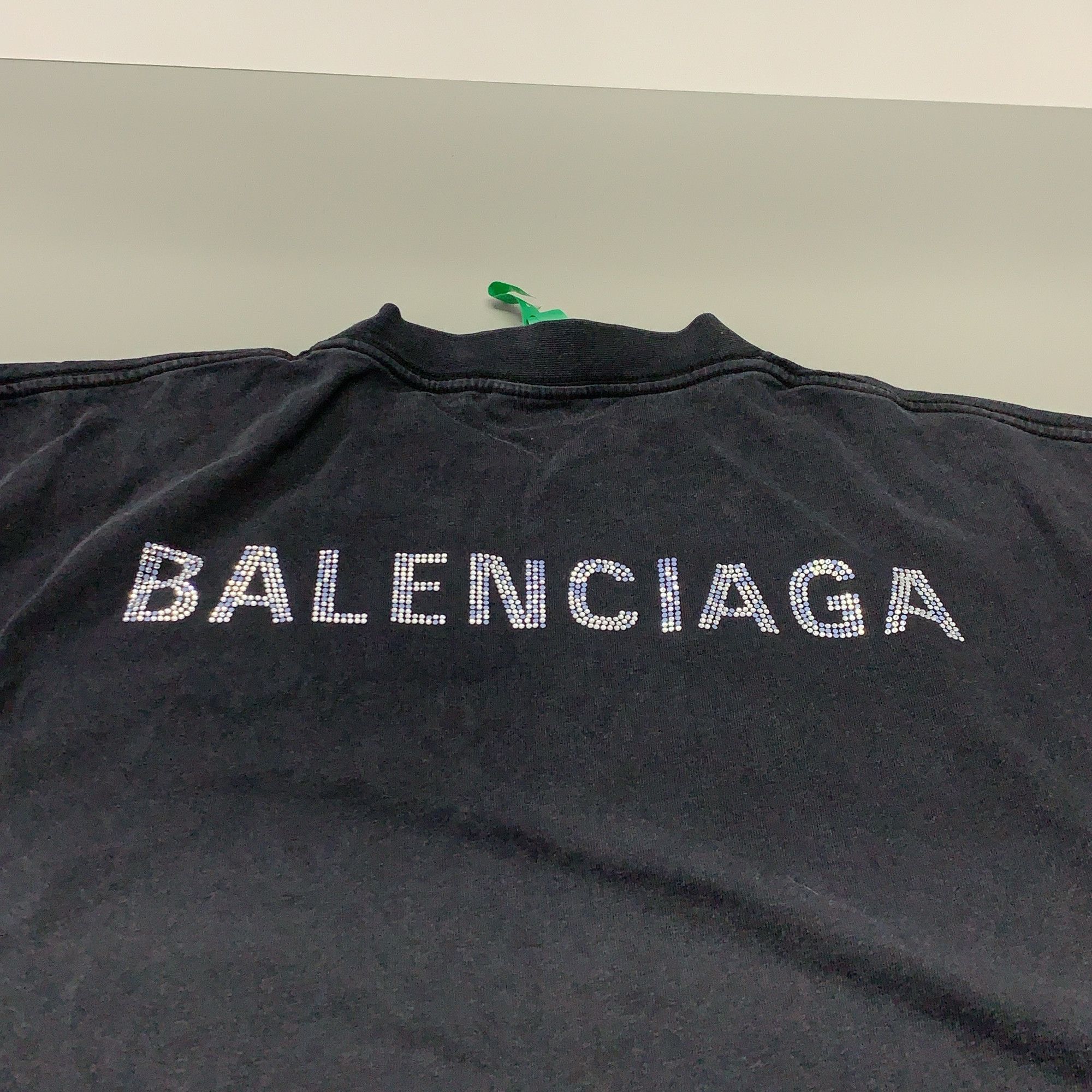 Balenciaga Balenciaga Rhinestone Logo T-Shirt Size XXS Size XXS / US 00 / IT 34 - 5 Thumbnail