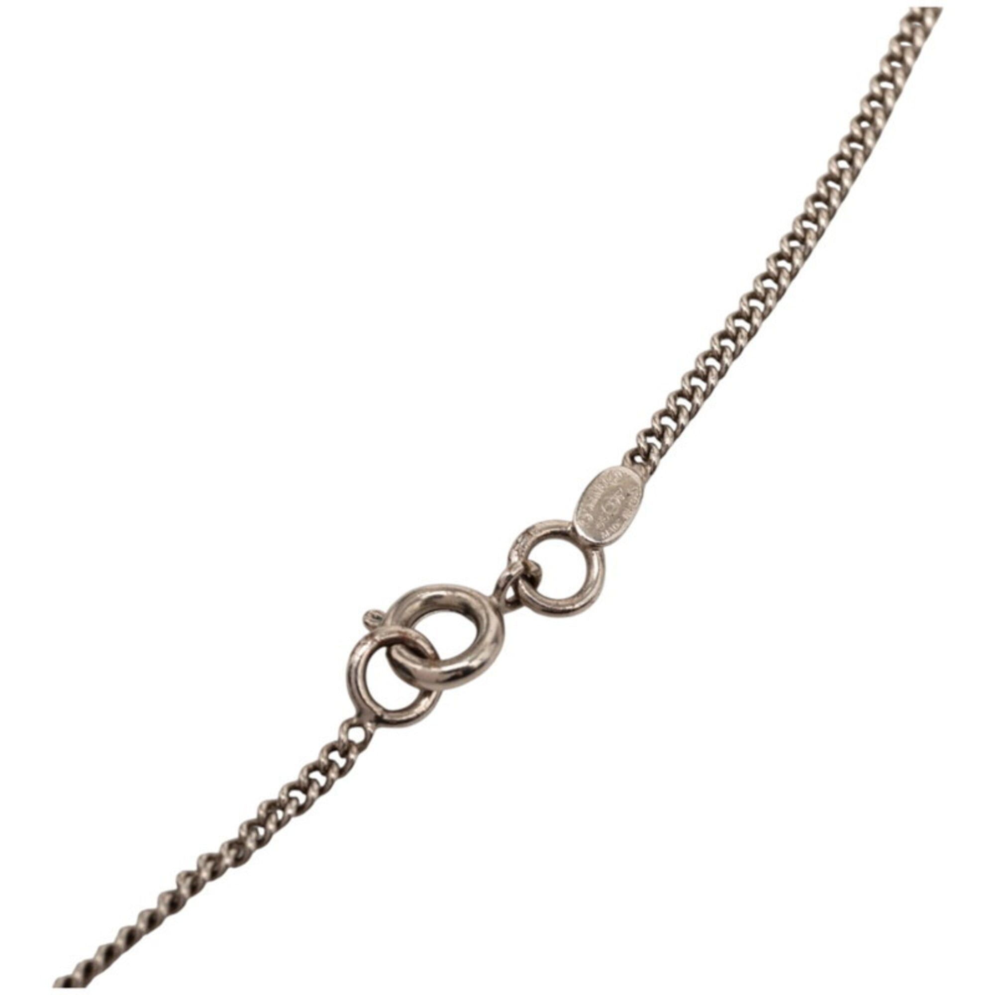 Chanel Chanel Coco Mark Necklace, Silver, Black Metal, Colored Stone, Women's CHANEL Size ONE SIZE - 5 Thumbnail