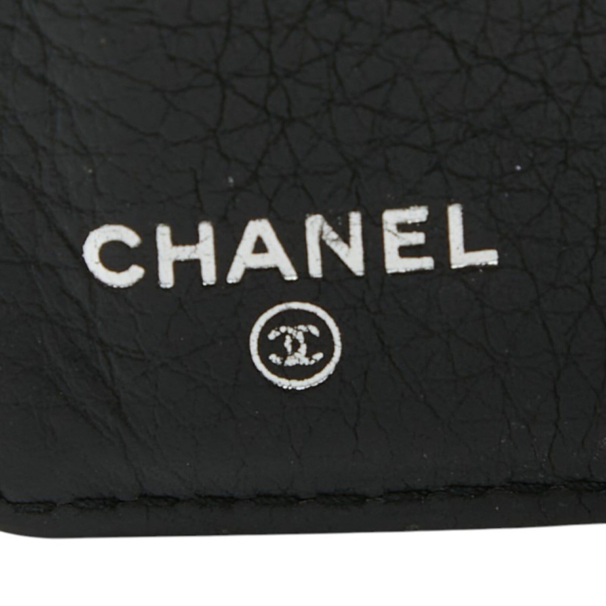 Chanel Chanel Coco Mark Wild Stitch Long Wallet, Black Leather, Women's CHANEL Size ONE SIZE - 11 Thumbnail