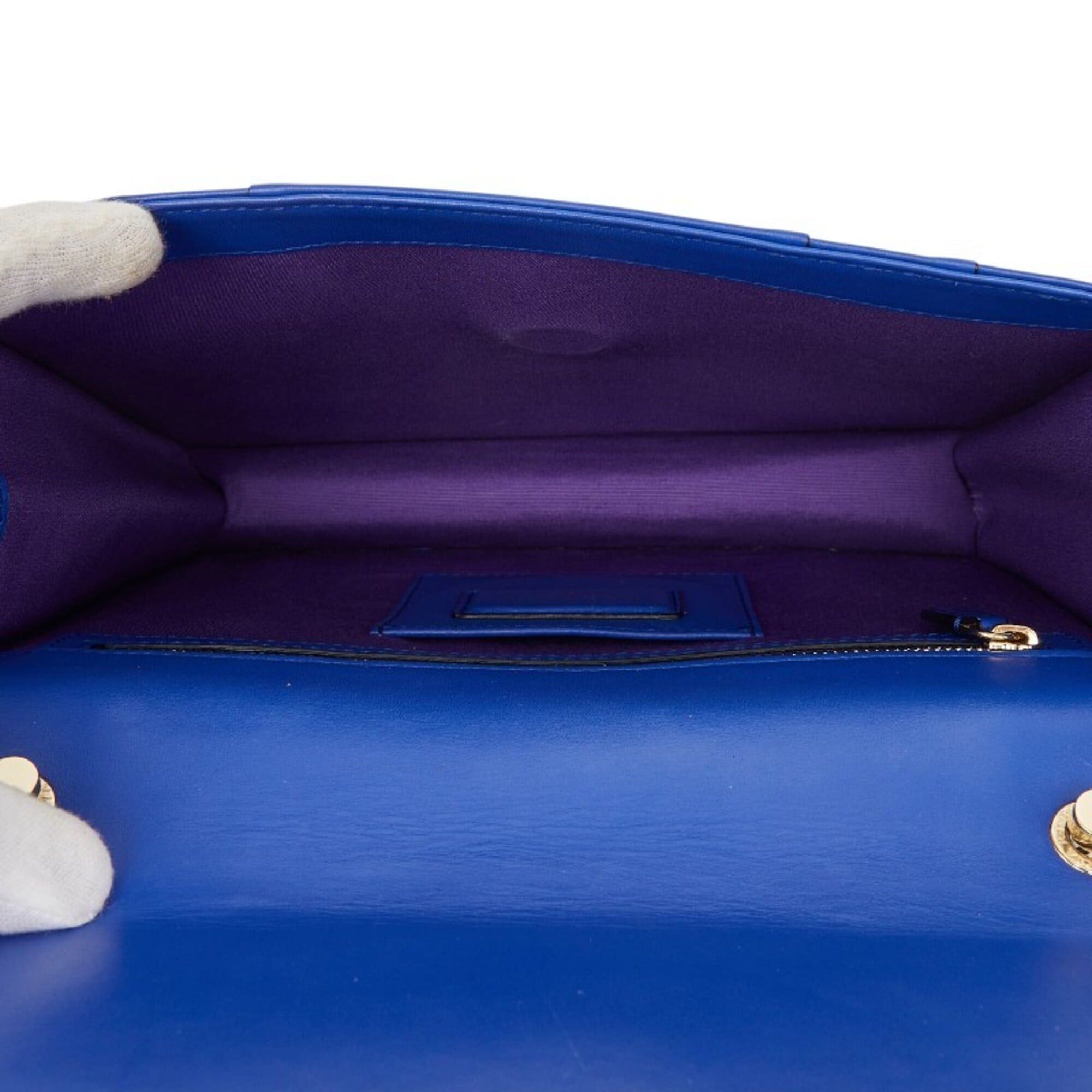Bvlgari Bulgari Serpenti Forever Chain Shoulder Bag, Blue Leather, Women's BVLGARI Size ONE SIZE - 12 Thumbnail