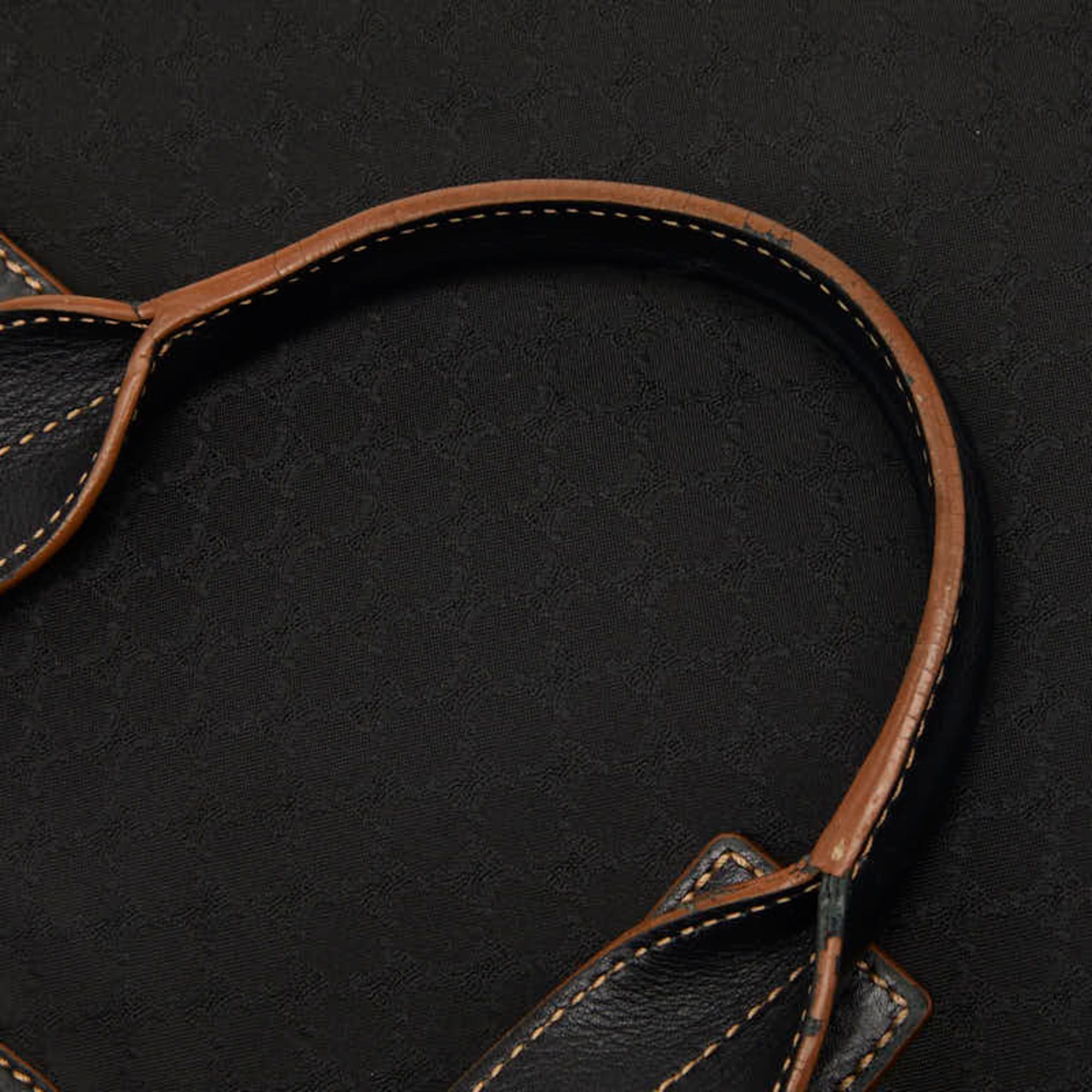 Celine Celine Macadam handbag, black canvas and leather, for women. Size ONE SIZE - 9 Thumbnail