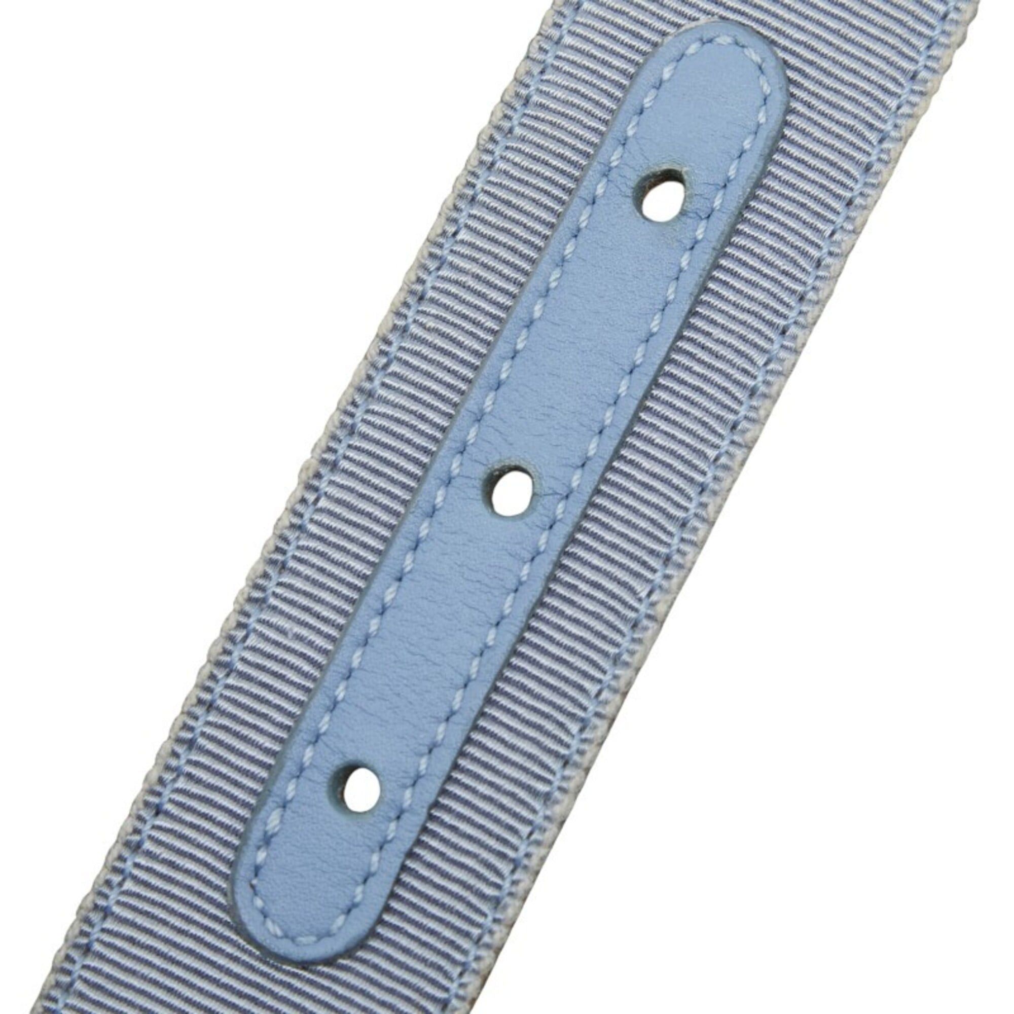 Salvatore Ferragamo Salvatore Ferragamo Vara Belt, Light Blue Canvas, Women's Size ONE SIZE - 6 Thumbnail
