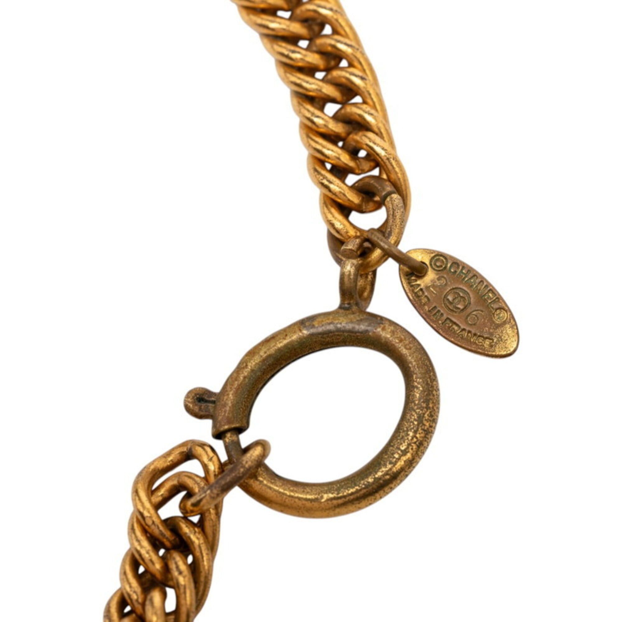 Chanel Chanel Coco Mark Crown Chain Necklace, Gold Plated, Women's CHANEL Size ONE SIZE - 5 Thumbnail