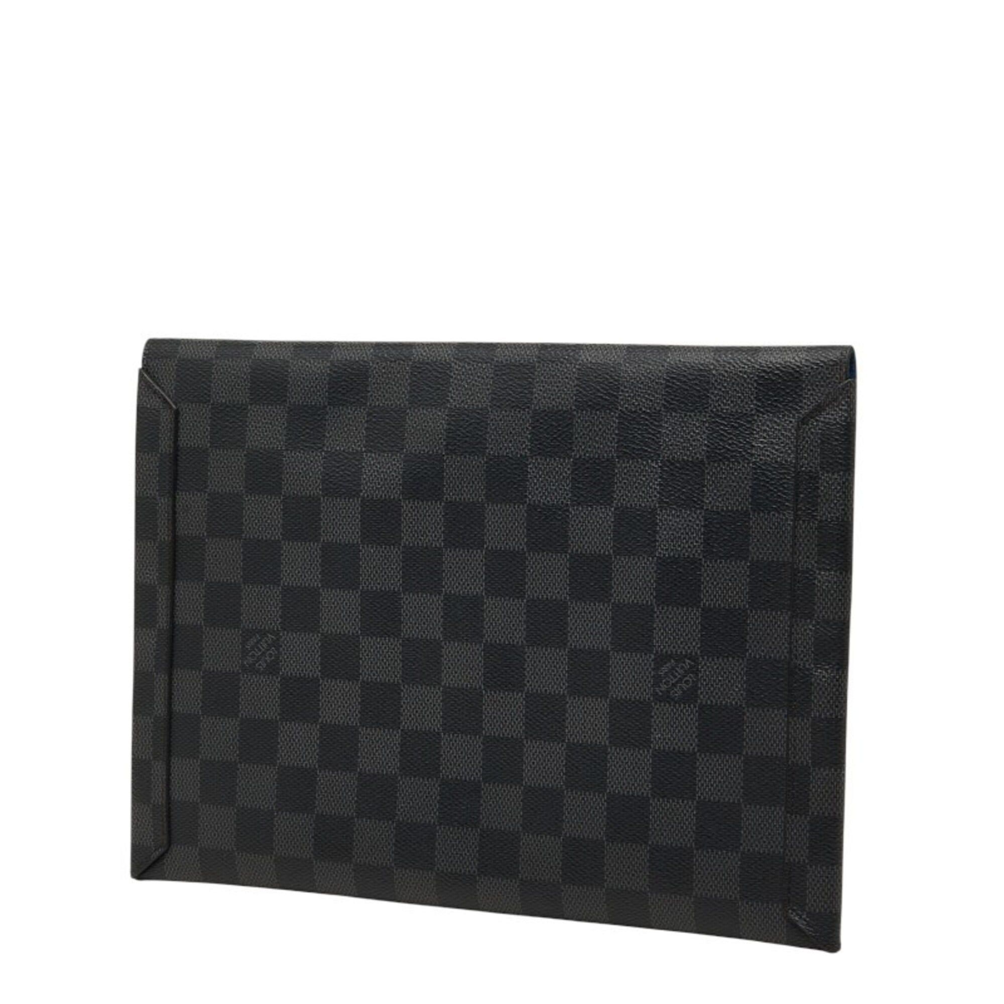 Louis Vuitton Louis Vuitton Damier Graphite Alpha Triple Pouch Set of 3 - Handbag, Pouch, Clutch Bag, N60255, Black Leather, Women's LOUIS VUITTON Size ONE SIZE - 3 Thumbnail