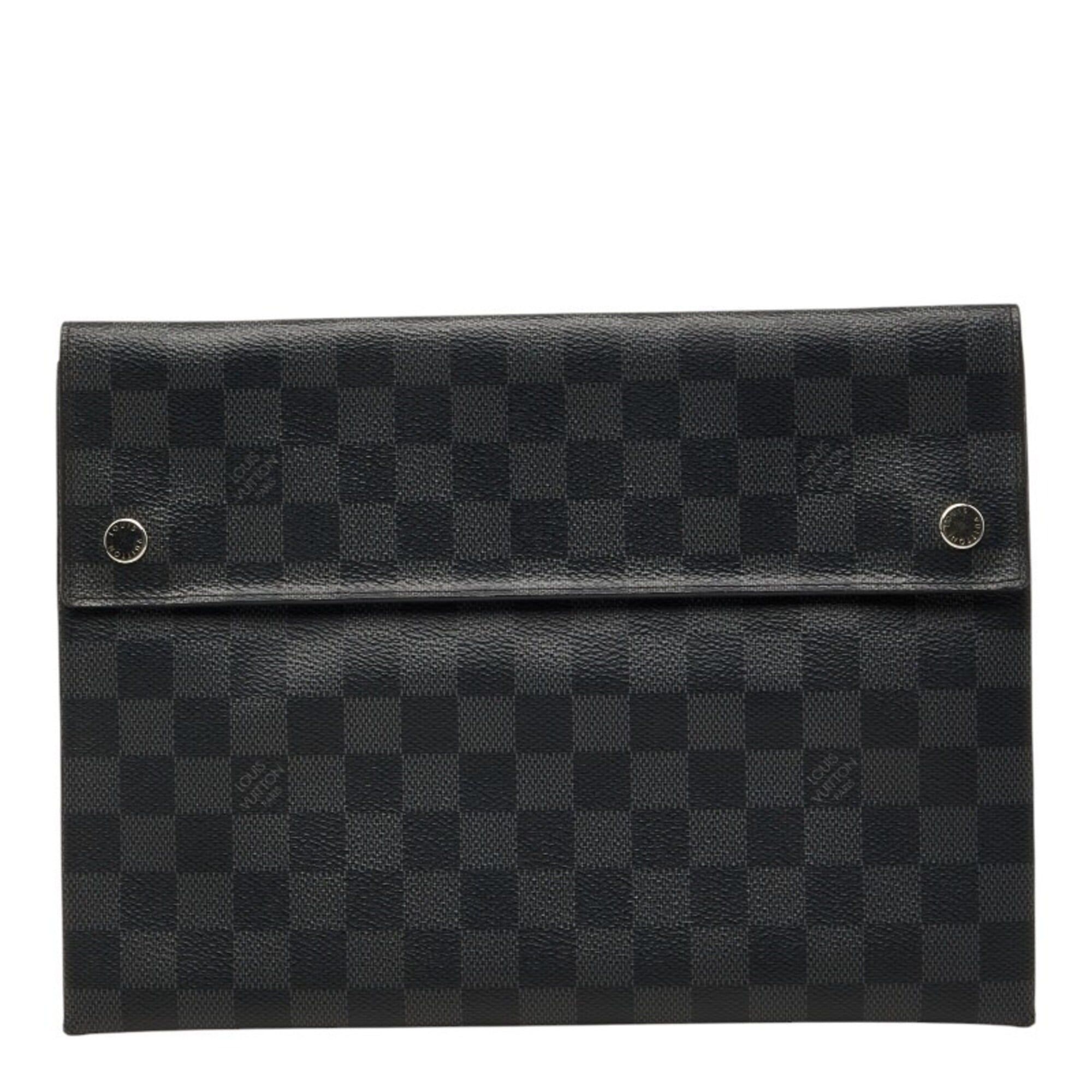 Louis Vuitton Louis Vuitton Damier Graphite Alpha Triple Pouch Set of 3 - Handbag, Pouch, Clutch Bag, N60255, Black Leather, Women's LOUIS VUITTON Size ONE SIZE - 2 Thumbnail