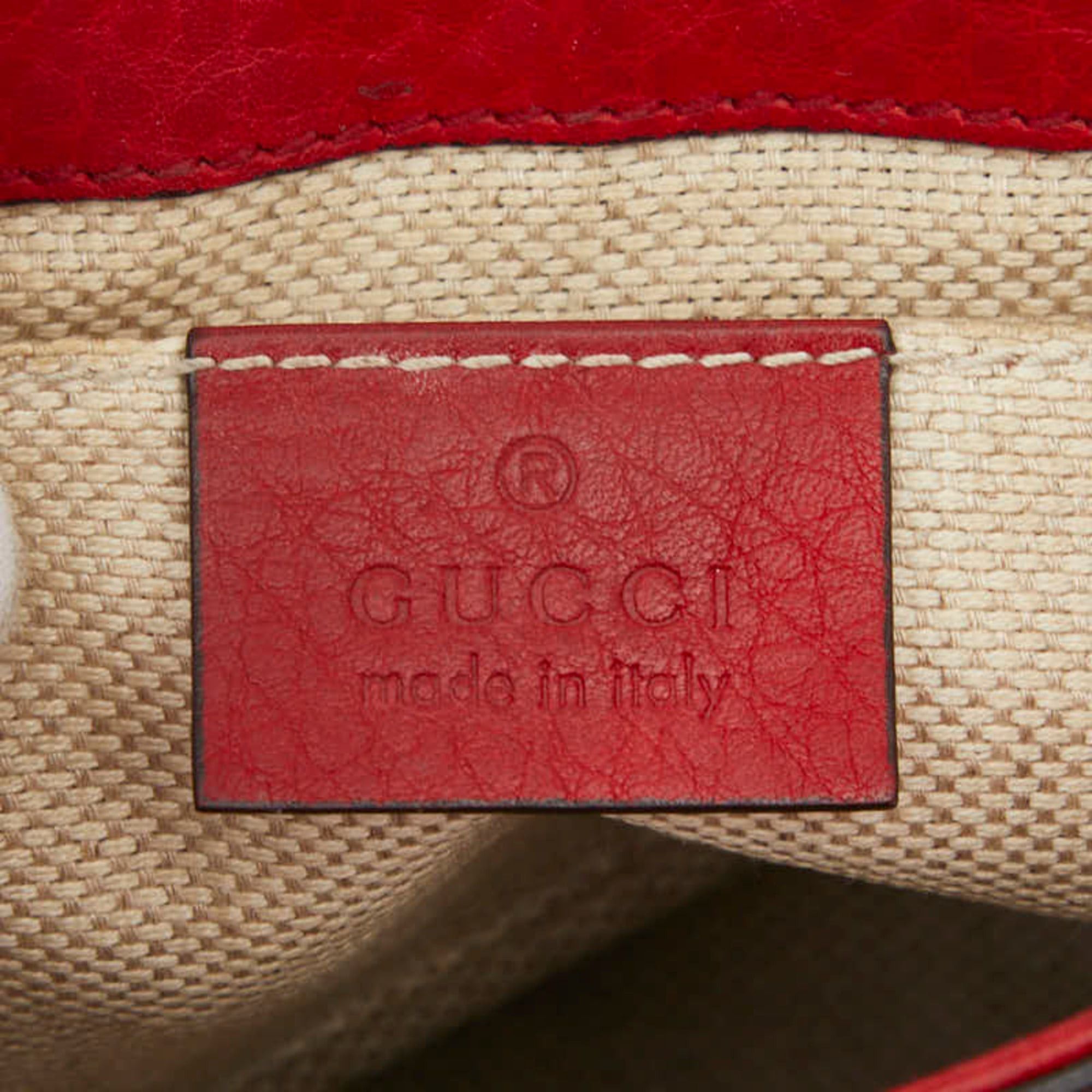 Gucci Gucci Soho Interlocking G Chain Shoulder Bag 323190 Red Leather Women's GUCCI Size ONE SIZE - 9 Thumbnail