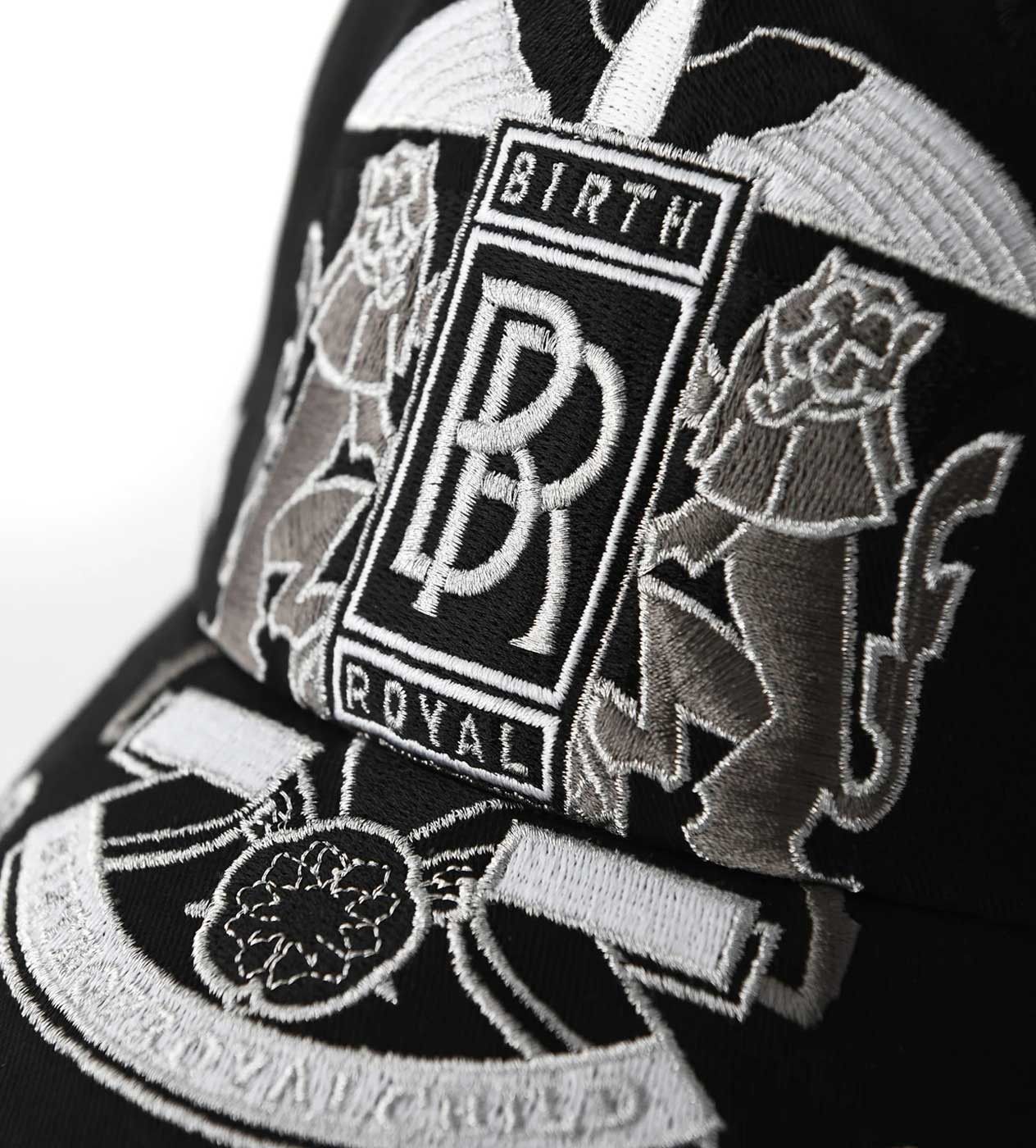 Birth of Royal Child Double Lion Embroidered Baseball Cap Black Size ONE SIZE - 2 Thumbnail