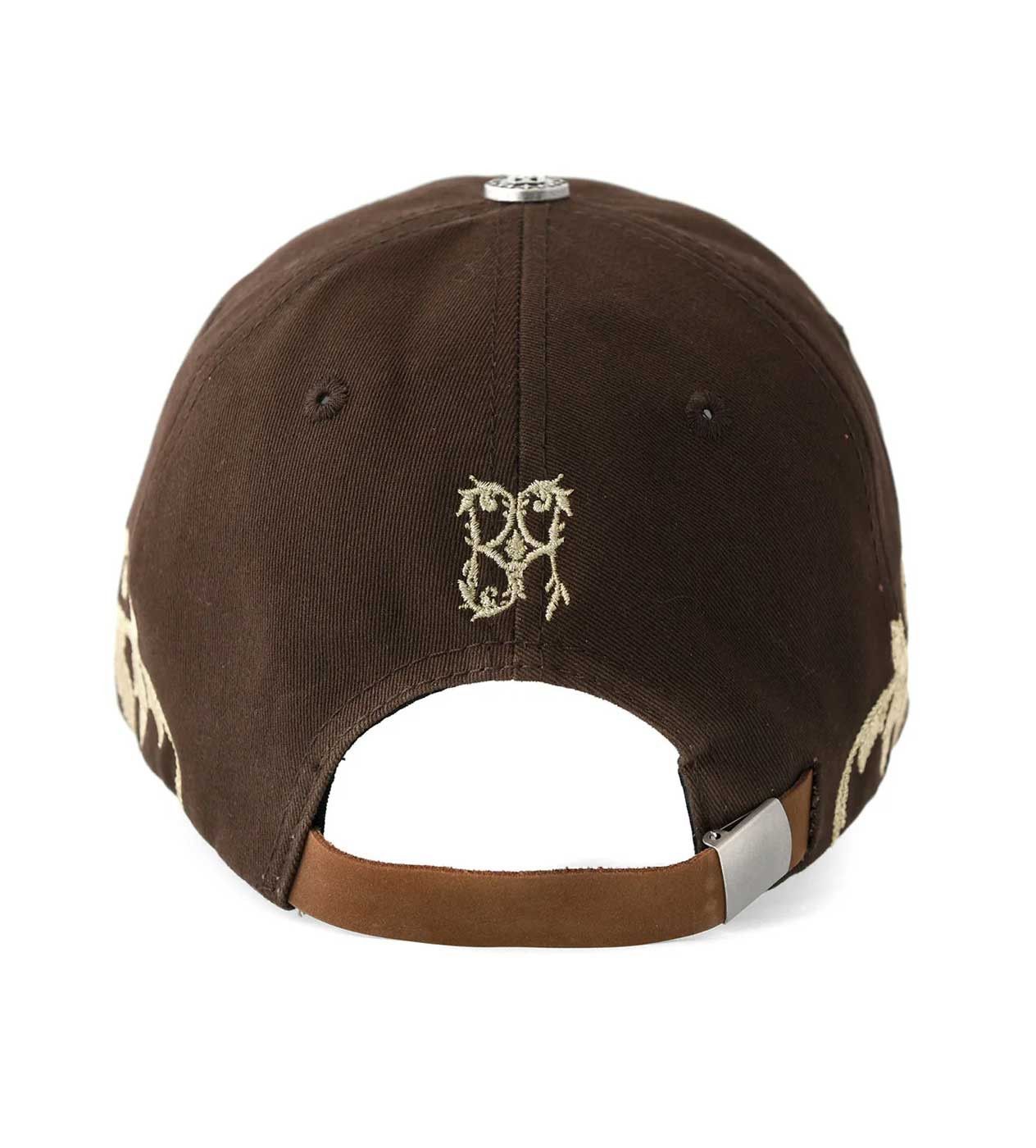 Birth of Royal Child Double Lion Embroidered Baseball Cap Brown Size ONE SIZE - 3 Thumbnail