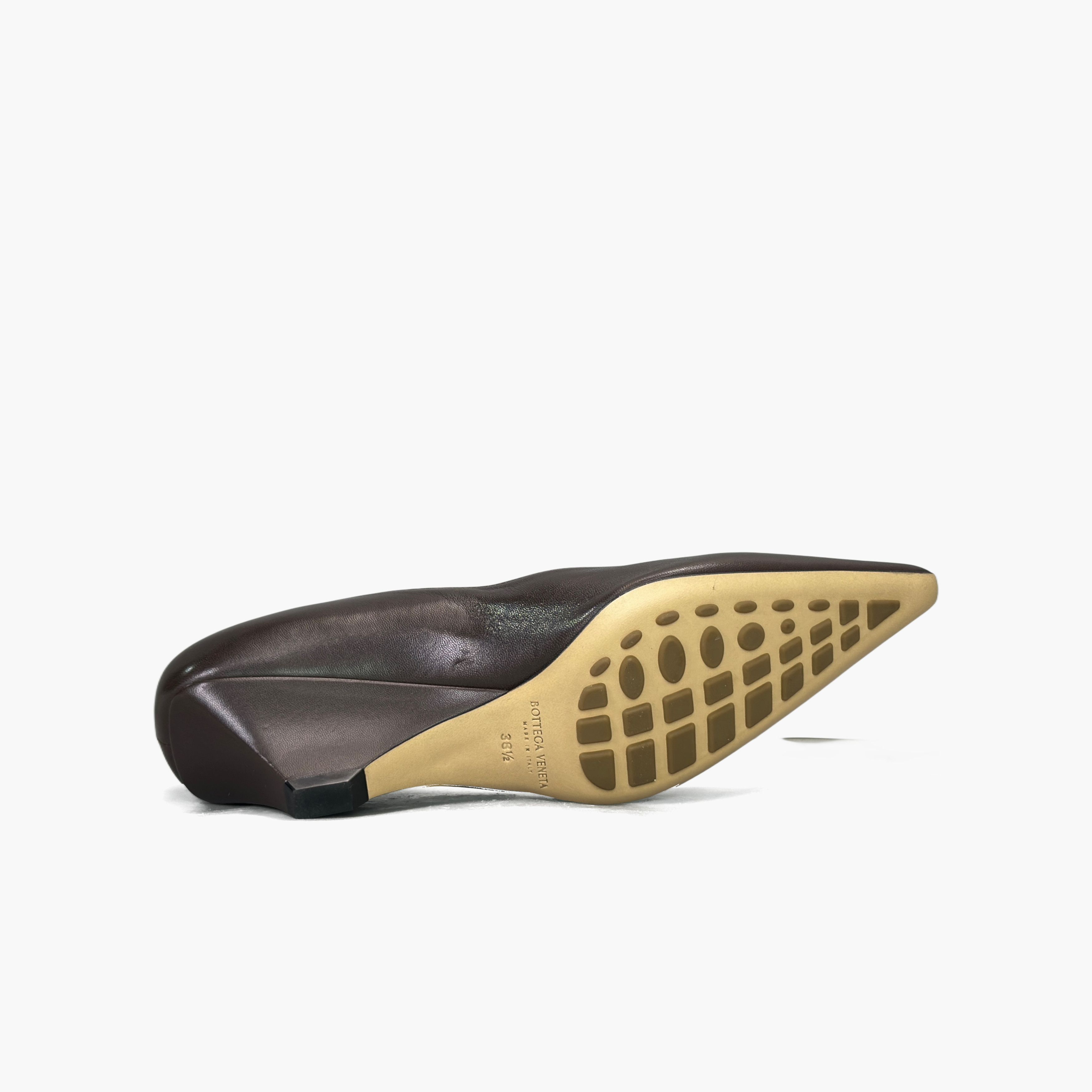 Bottega Veneta Bottega Veneta Brown Leather Wedge Heels Size 38.5 Size US 8.5 / IT 38.5 - 7 Thumbnail