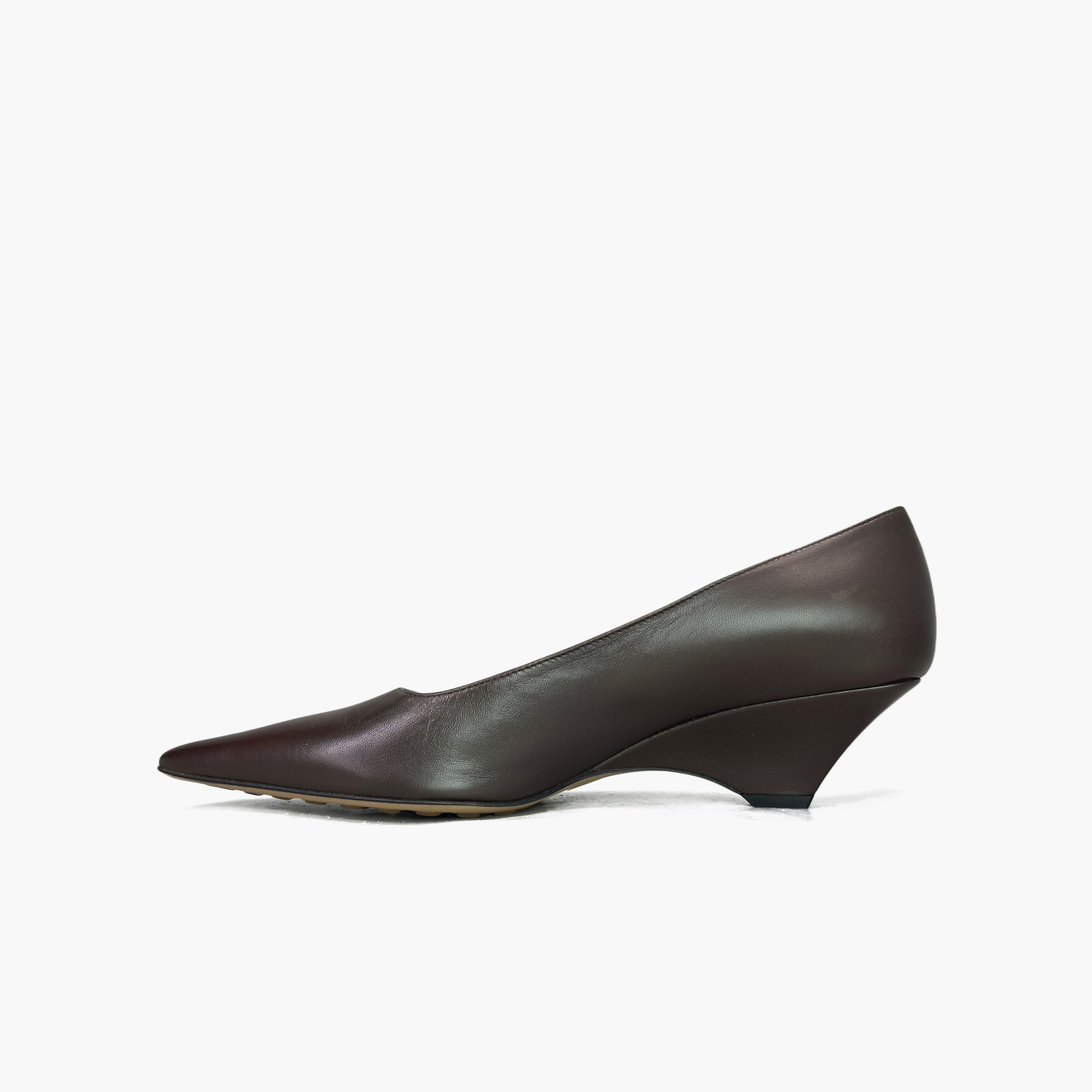 Bottega Veneta Bottega Veneta Brown Leather Wedge Heels Size 38.5 Size US 8.5 / IT 38.5 - 3 Thumbnail