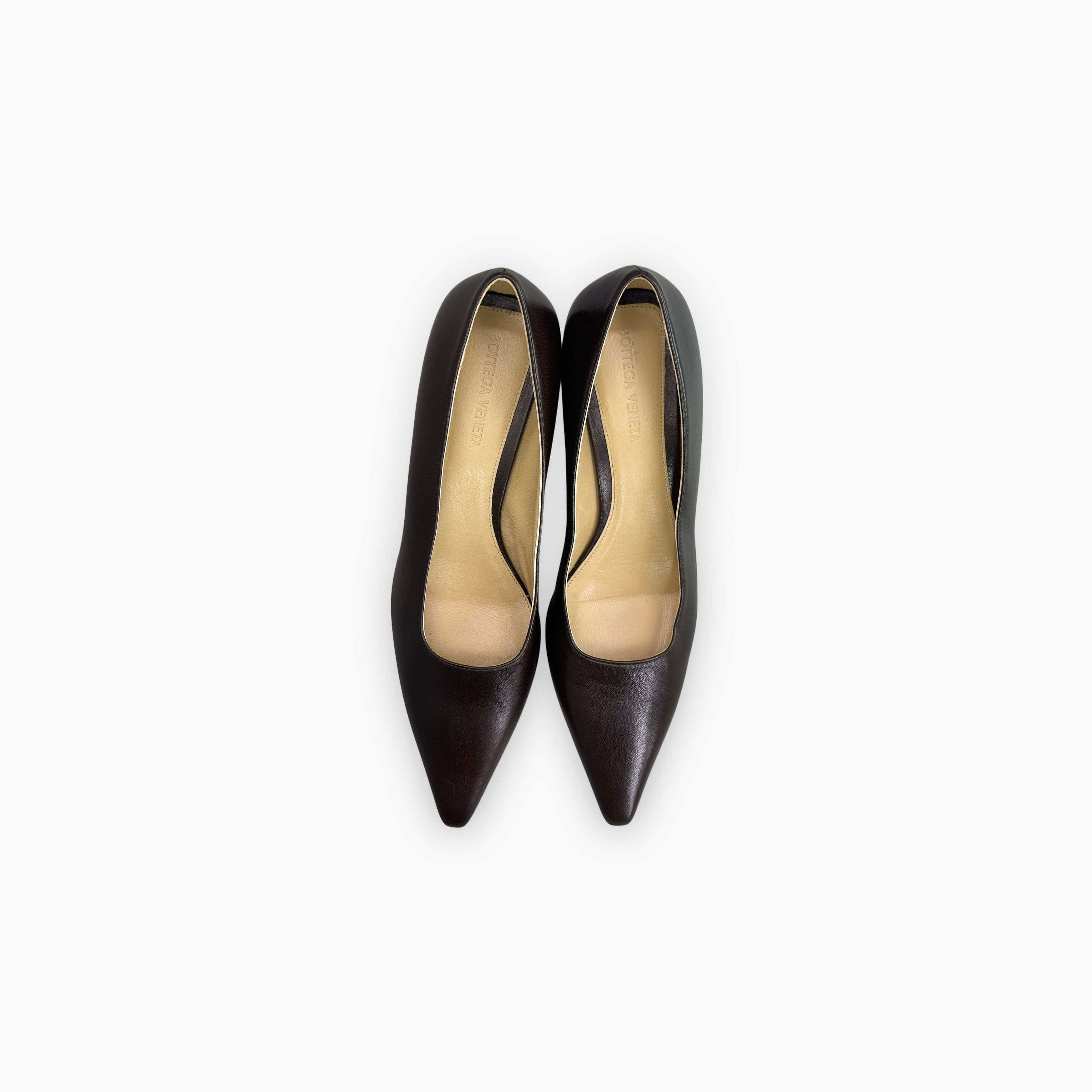 Bottega Veneta Bottega Veneta Brown Leather Wedge Heels Size 38.5 Size US 8.5 / IT 38.5 - 9 Thumbnail