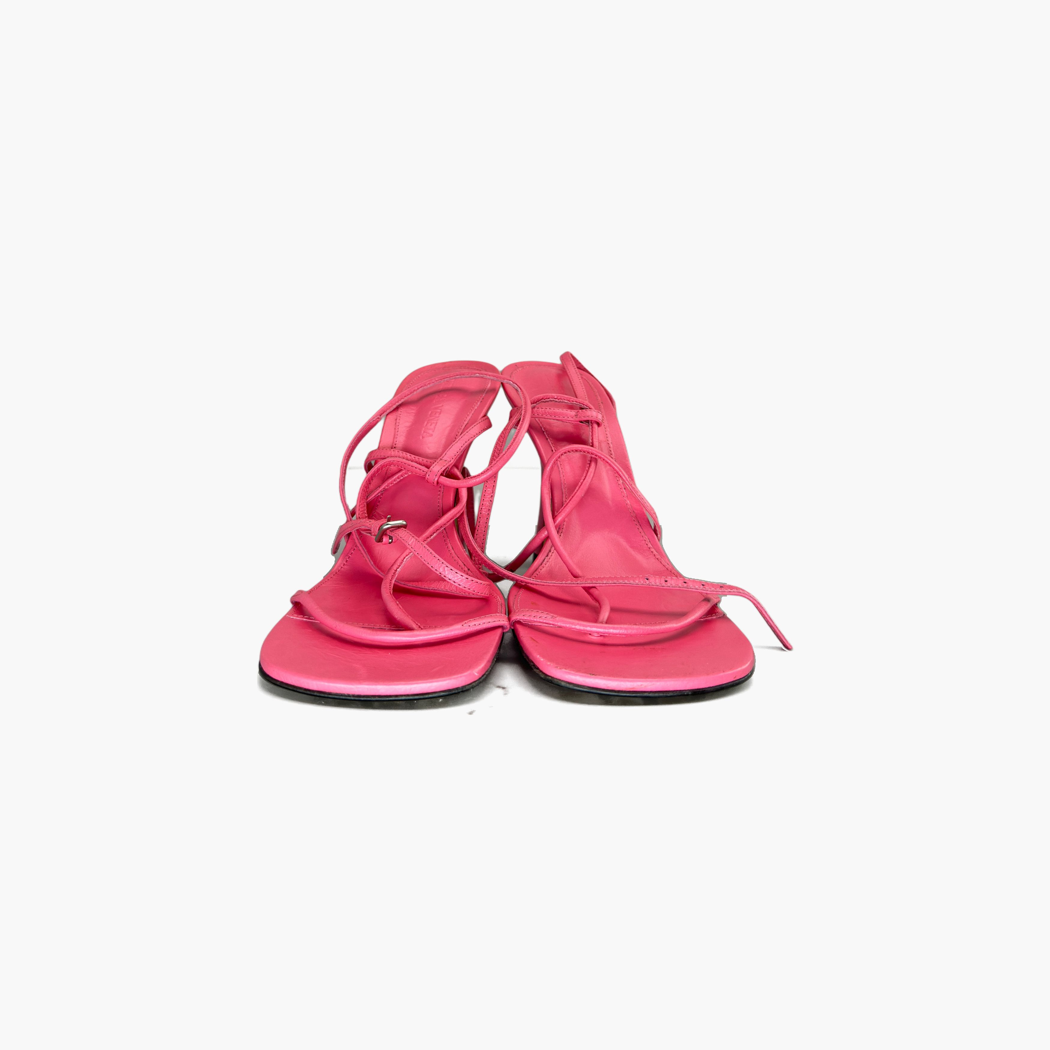 Bottega Veneta Bottega Veneta Pink Leather Strappy Sandals Size 38 Size US 8 / IT 38 - 5 Thumbnail