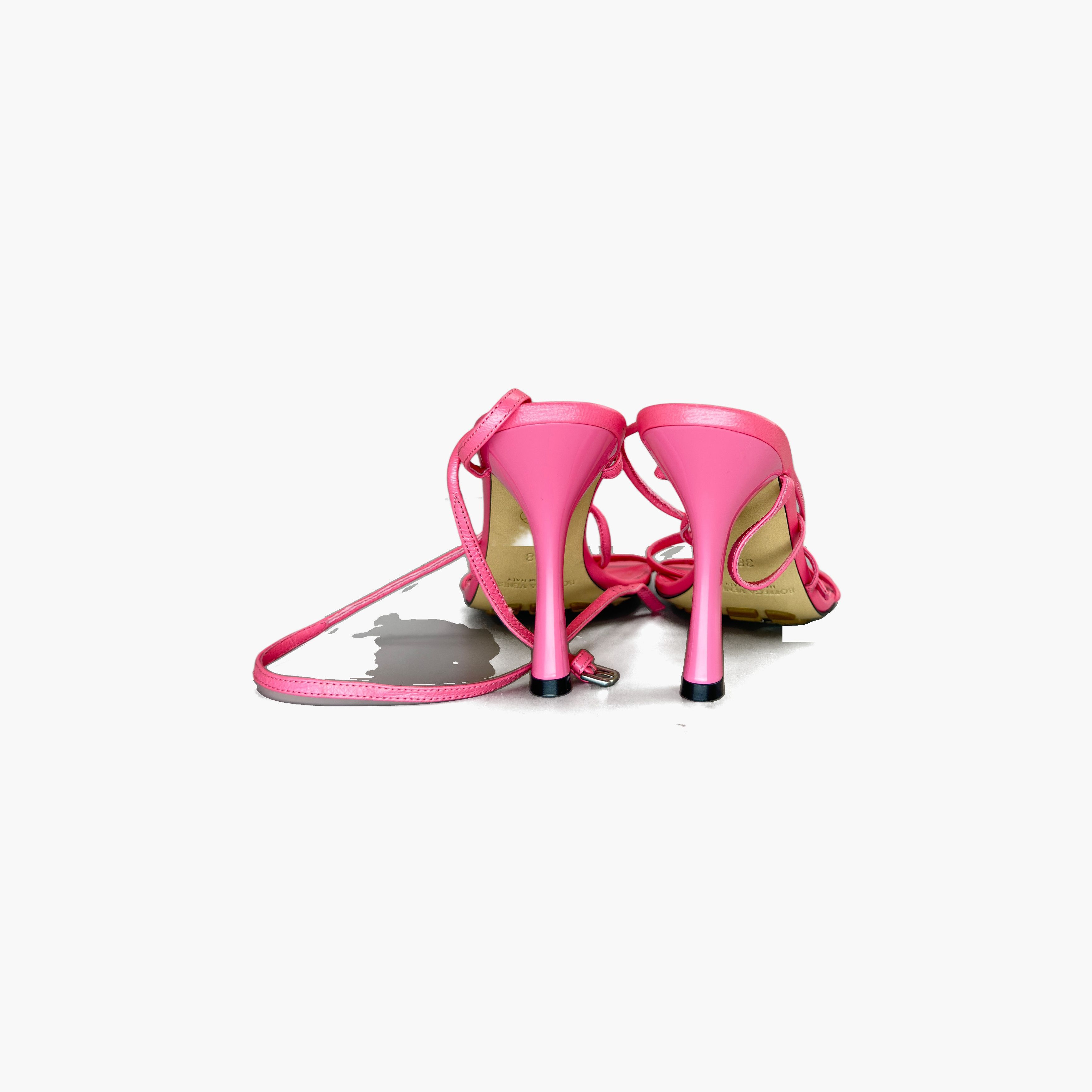 Bottega Veneta Bottega Veneta Pink Leather Strappy Sandals Size 38 Size US 8 / IT 38 - 6 Thumbnail