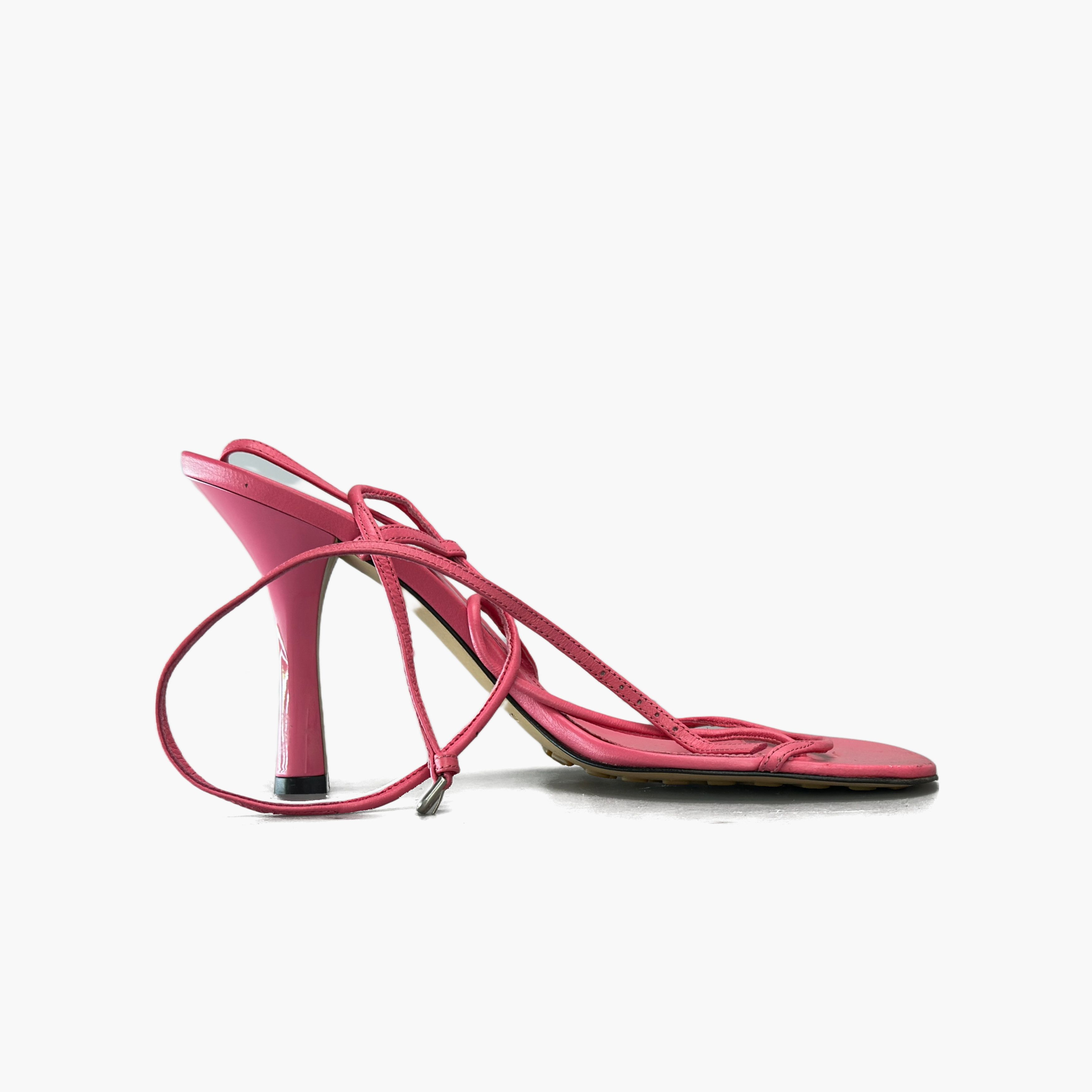 Bottega Veneta Bottega Veneta Pink Leather Strappy Sandals Size 38 Size US 8 / IT 38 - 2 Thumbnail