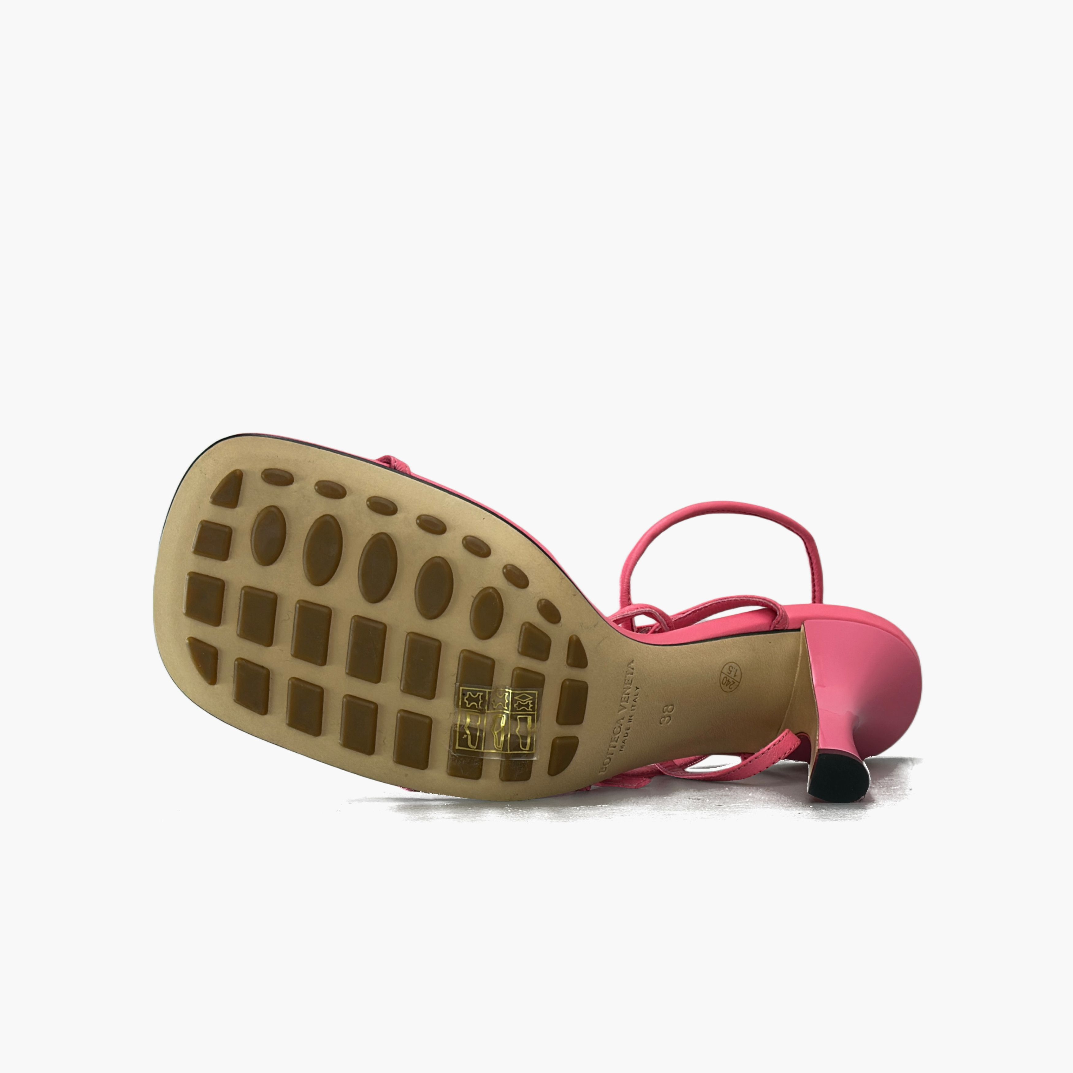 Bottega Veneta Bottega Veneta Pink Leather Strappy Sandals Size 38 Size US 8 / IT 38 - 8 Thumbnail