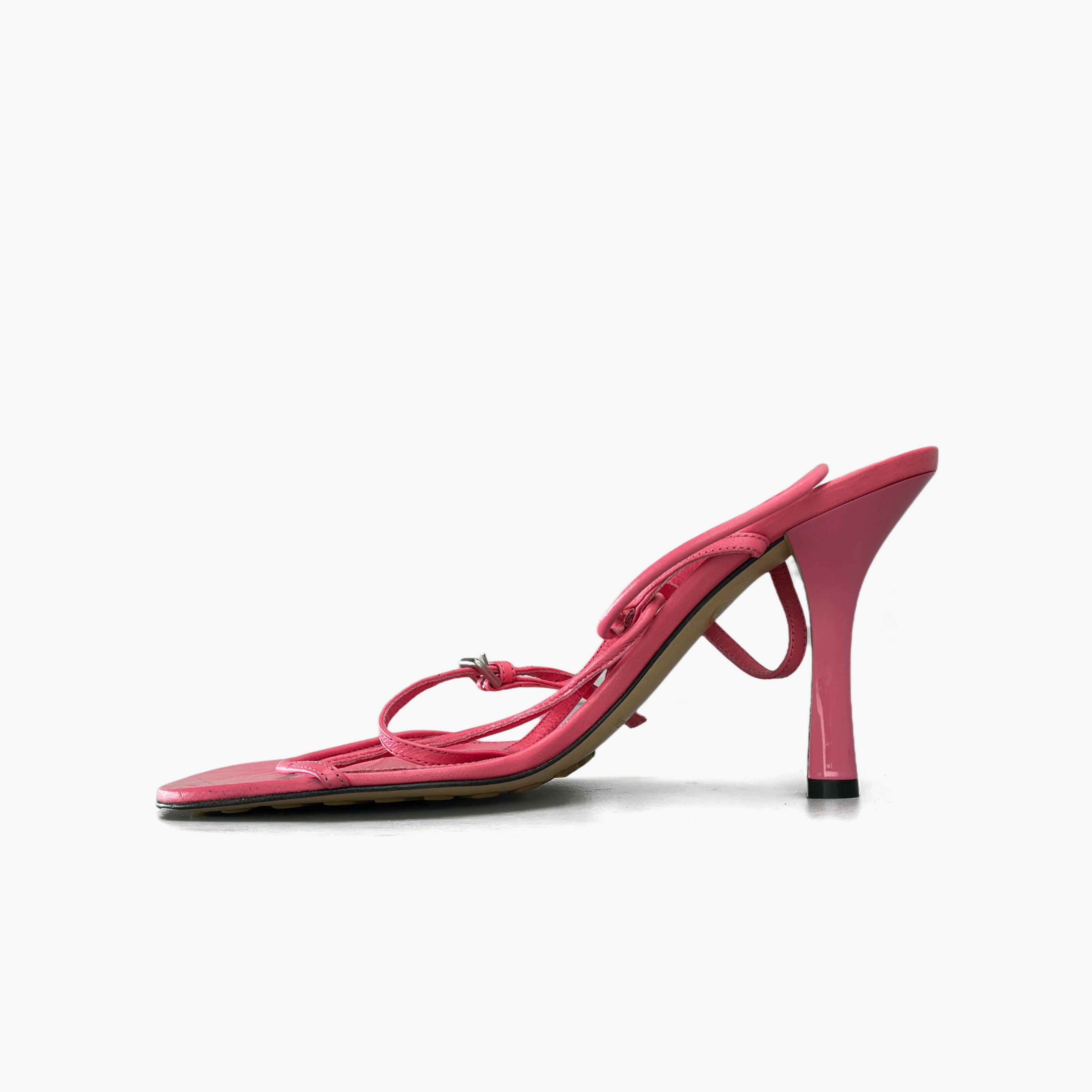 Bottega Veneta Bottega Veneta Pink Leather Strappy Sandals Size 38 Size US 8 / IT 38 - 3 Thumbnail