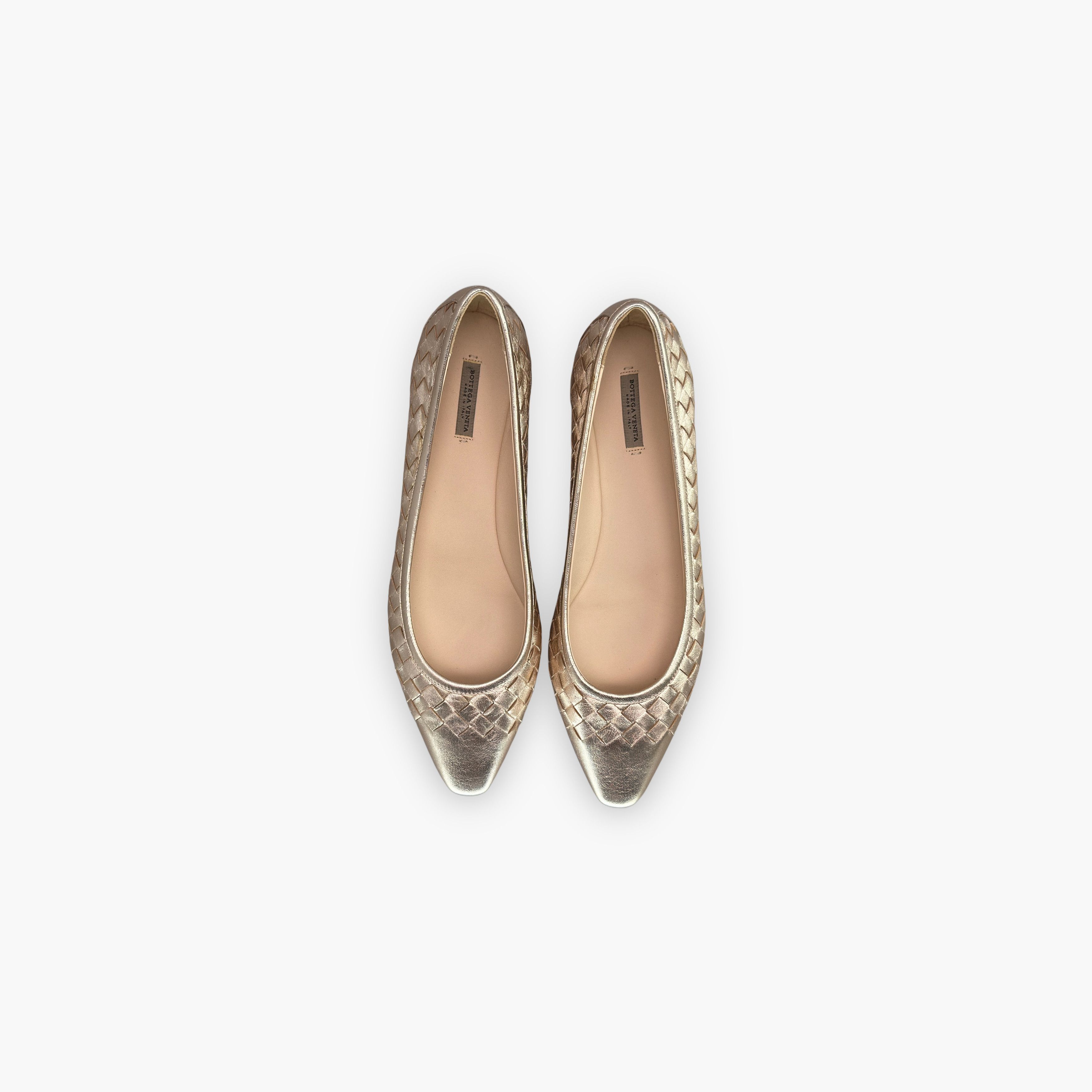 Bottega Veneta Bottega Veneta Intrecciato Woven Leather Flats Size 37 Size US 7 / IT 37 - 9 Thumbnail