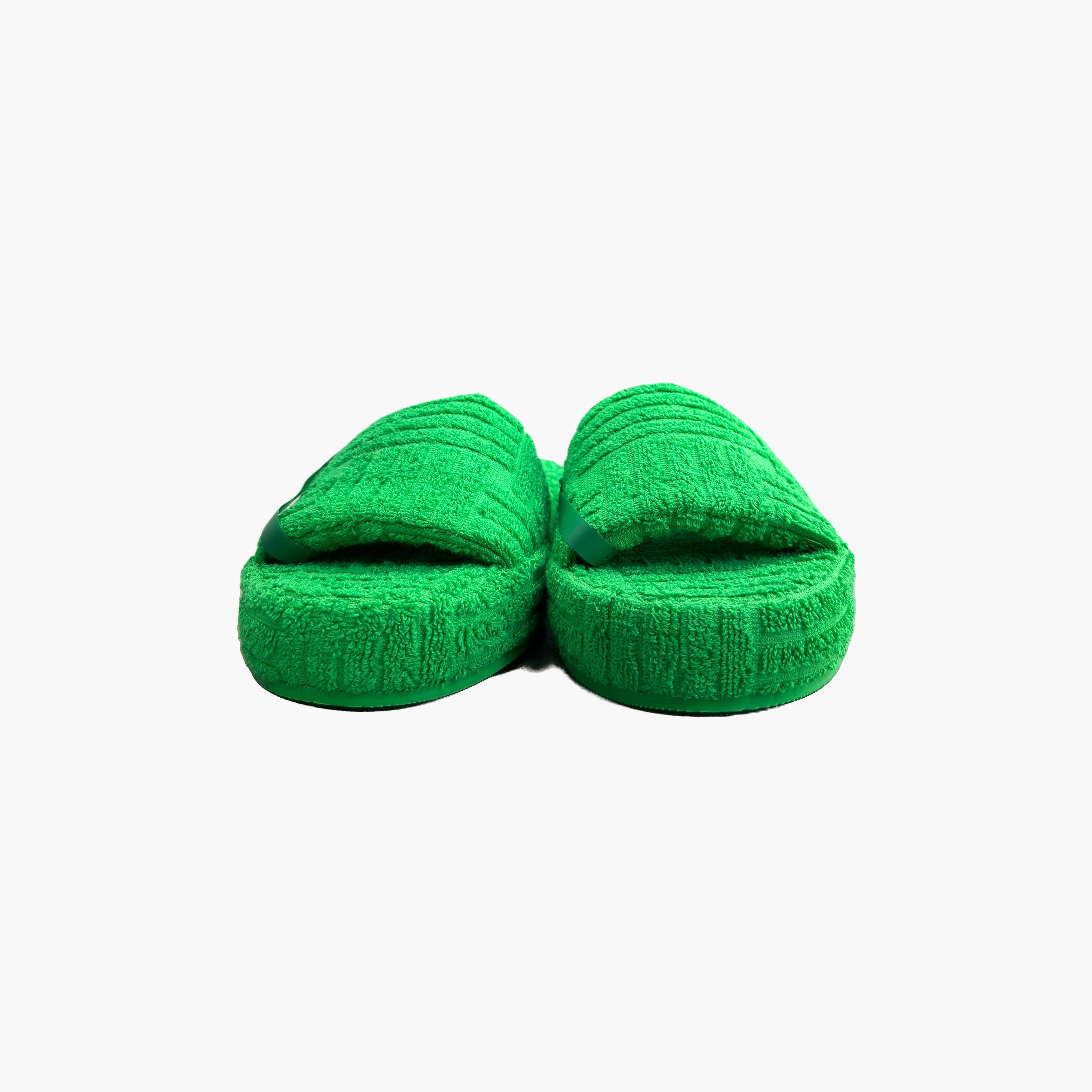 Bottega Veneta Bottega Veneta Green Towel Slides Size 7 Size US 7 / EU 40 - 5 Thumbnail