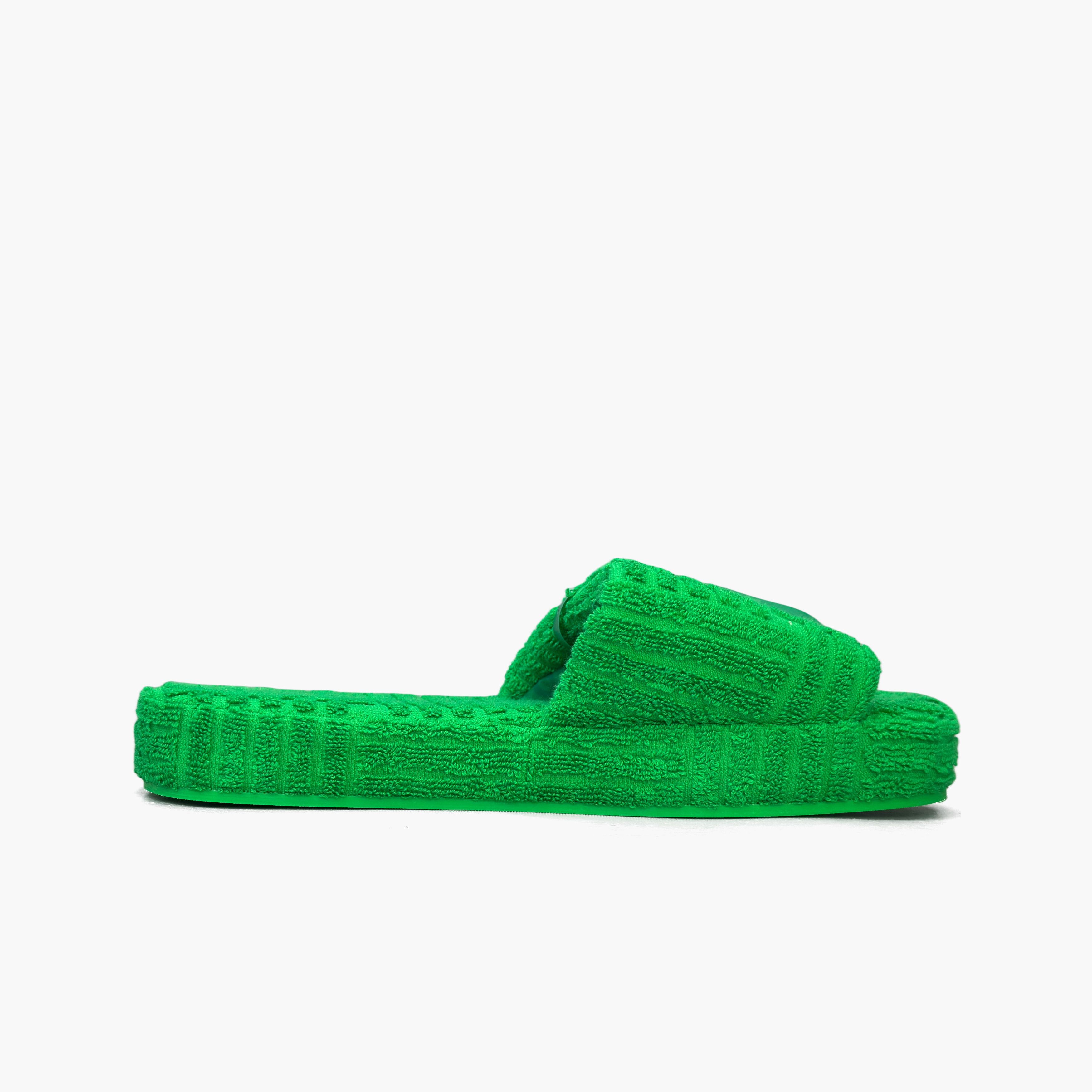 Bottega Veneta Bottega Veneta Green Sponge Slide Sandals Size 44 Size US 11 / EU 44 - 2 Thumbnail
