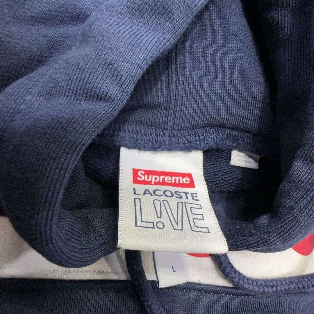 Supreme Supreme x Lacoste Logo Panel Hoodie Size L Size US L / EU 52-54 / 3 - 3 Thumbnail