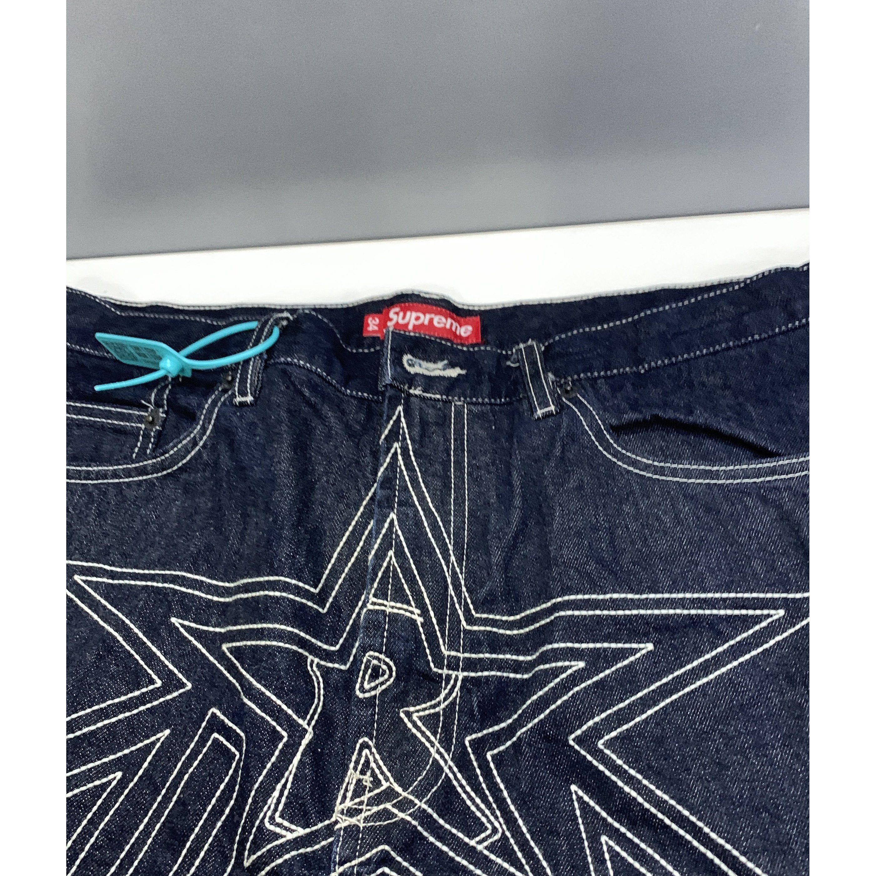 Supreme Supreme Star Print Denim Jeans Size 34 Size US 34 / EU 50 - 5 Thumbnail