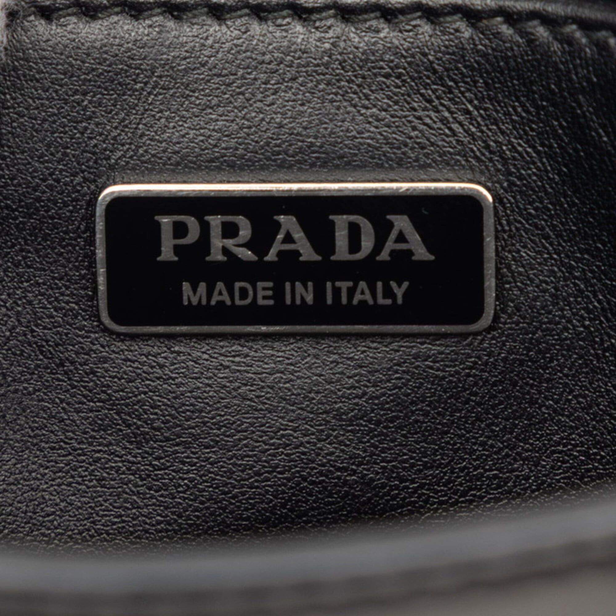 Prada Prada Triangle Logo Mini Handbag Shoulder Bag 2-Way 1BA333 Black Leather Women's PRADA Size ONE SIZE - 5 Thumbnail