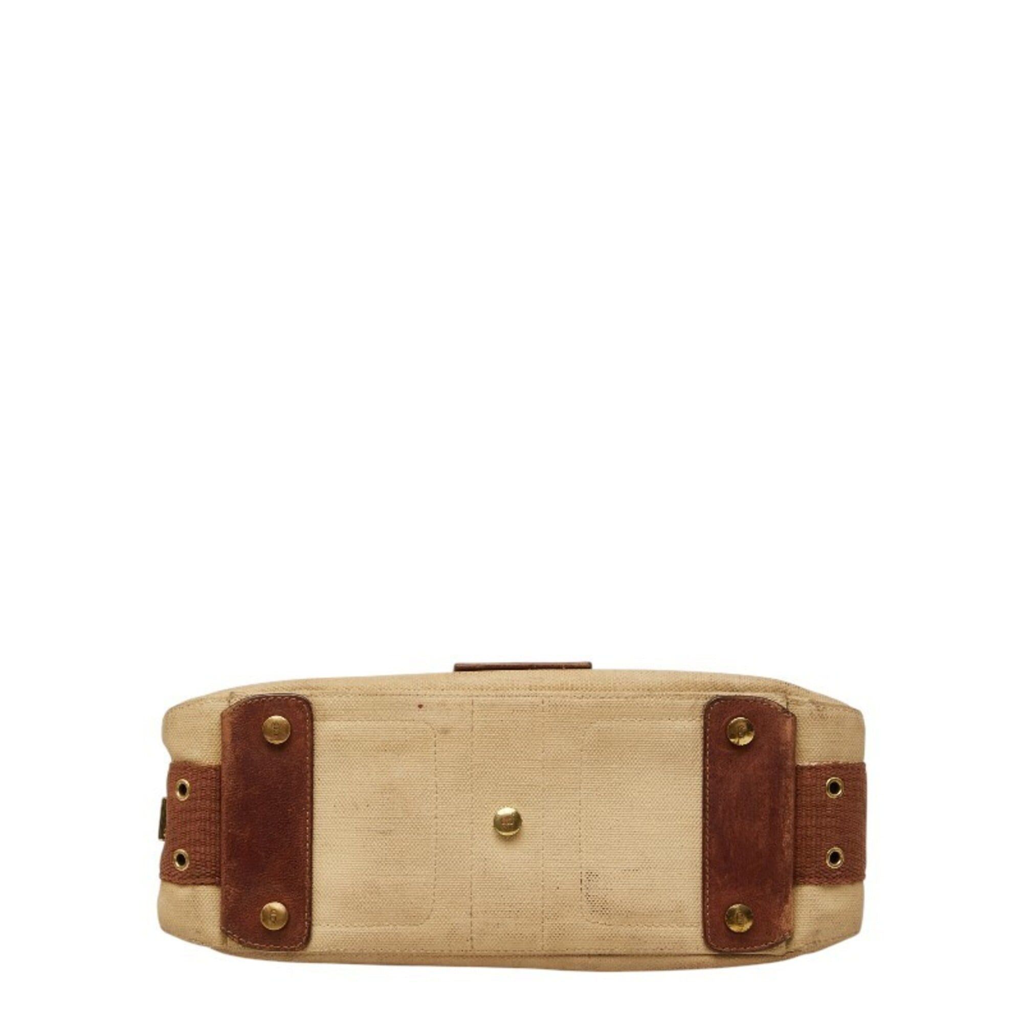 Dior Christian Dior Dior Street Chic Shoulder Bag, Beige Brown Leather, Women's Size ONE SIZE - 3 Thumbnail