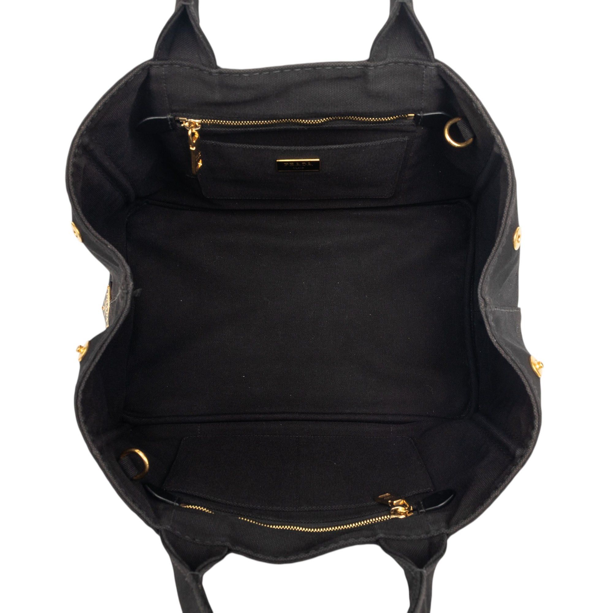 Prada Canvas Canapa Logo Satchel Size ONE SIZE - 4 Thumbnail