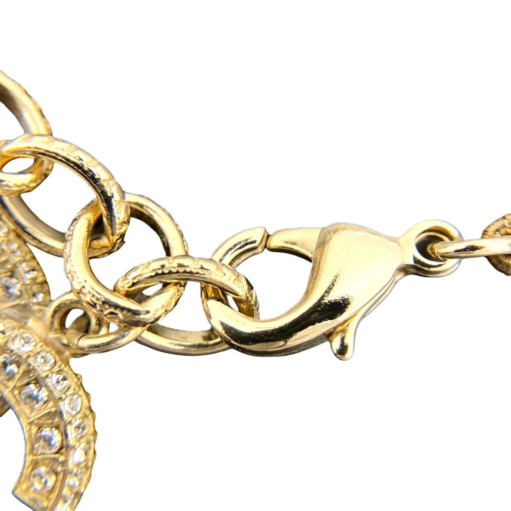 Chanel Chanel Faux Pearl Rhinestone Costume Jewelry Bracelet Accessory Coco Mark GP Size ONE SIZE - 2 Thumbnail