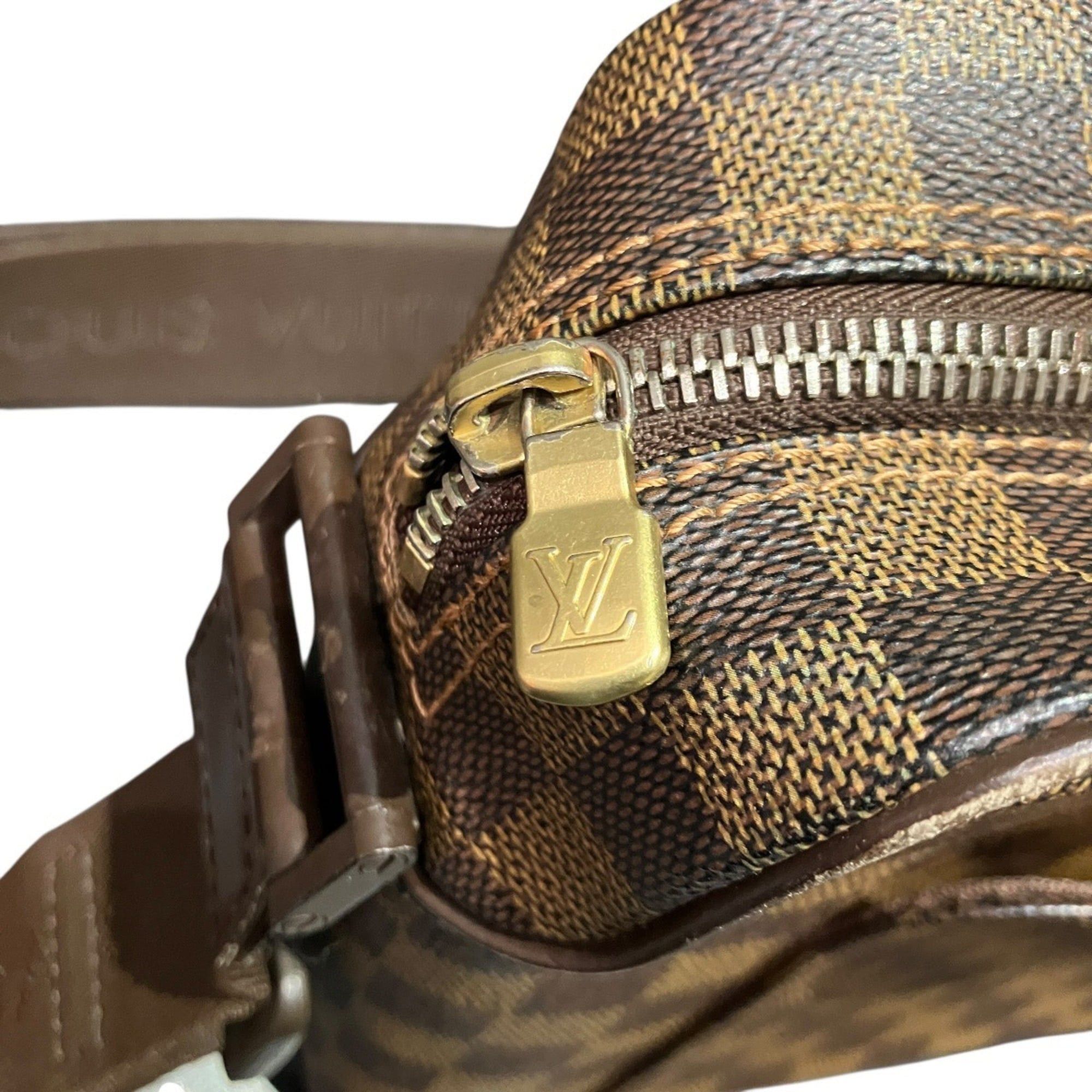 Louis Vuitton Louis Vuitton Olaf PM Shoulder Bag, Damier Ebene, Toile Leather, N41442 Size ONE SIZE - 8 Thumbnail