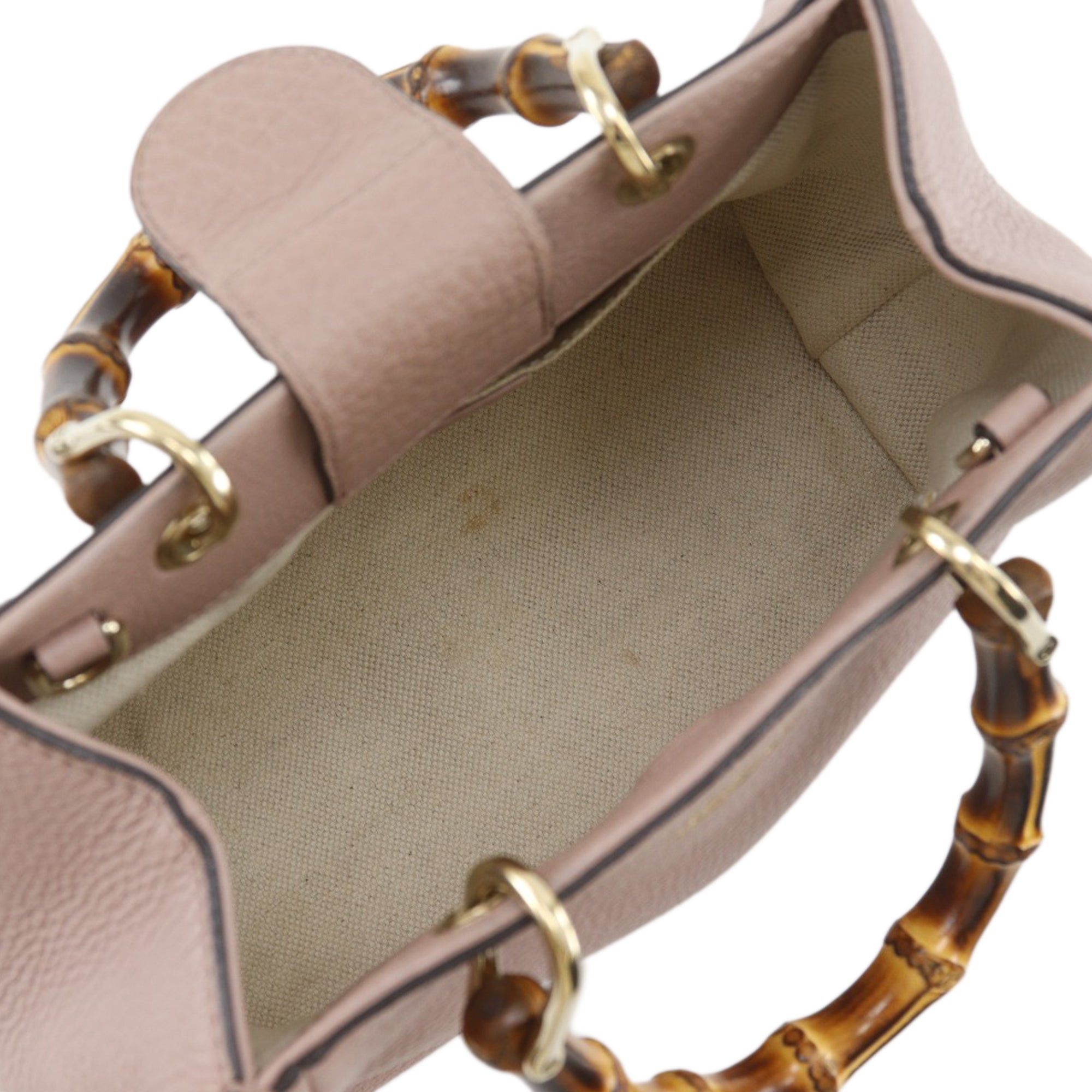 Gucci Mini Calfskin Bamboo Shopper Satchel Size ONE SIZE - 3 Thumbnail