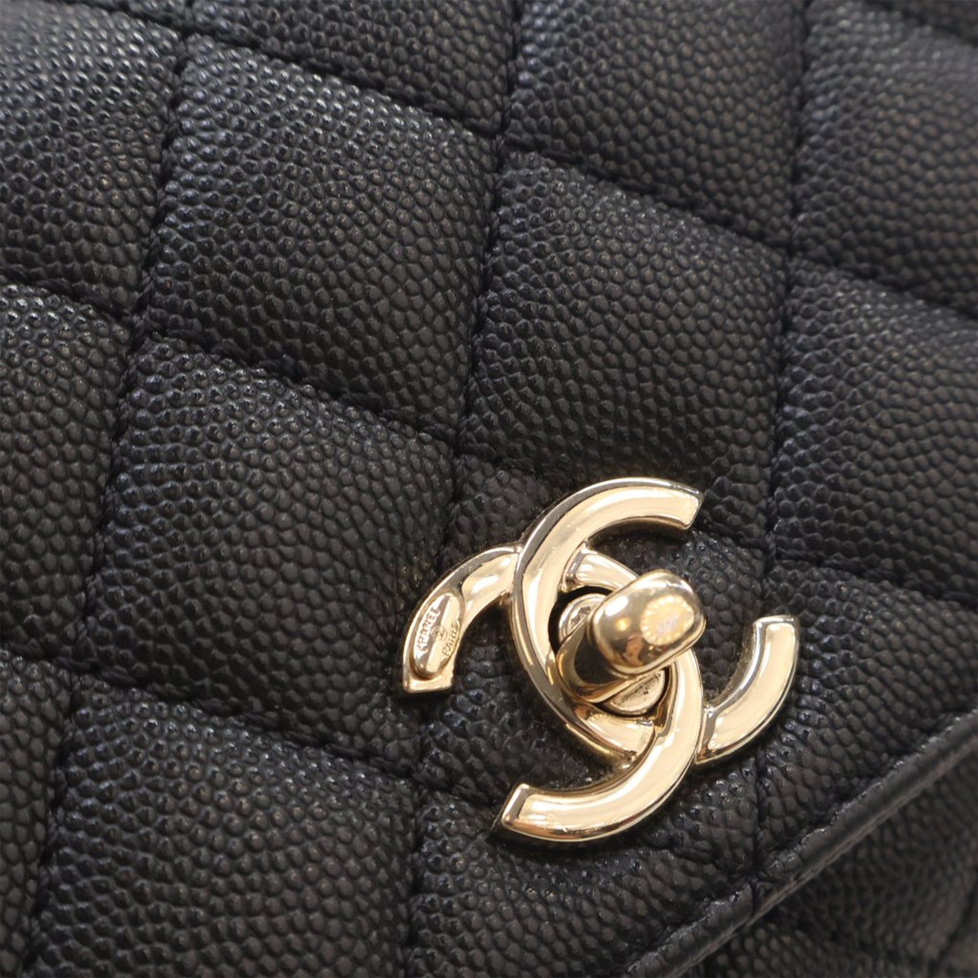 Chanel Extra Mini Quilted Caviar Coco Top Handle Bag Size ONE SIZE - 8 Thumbnail