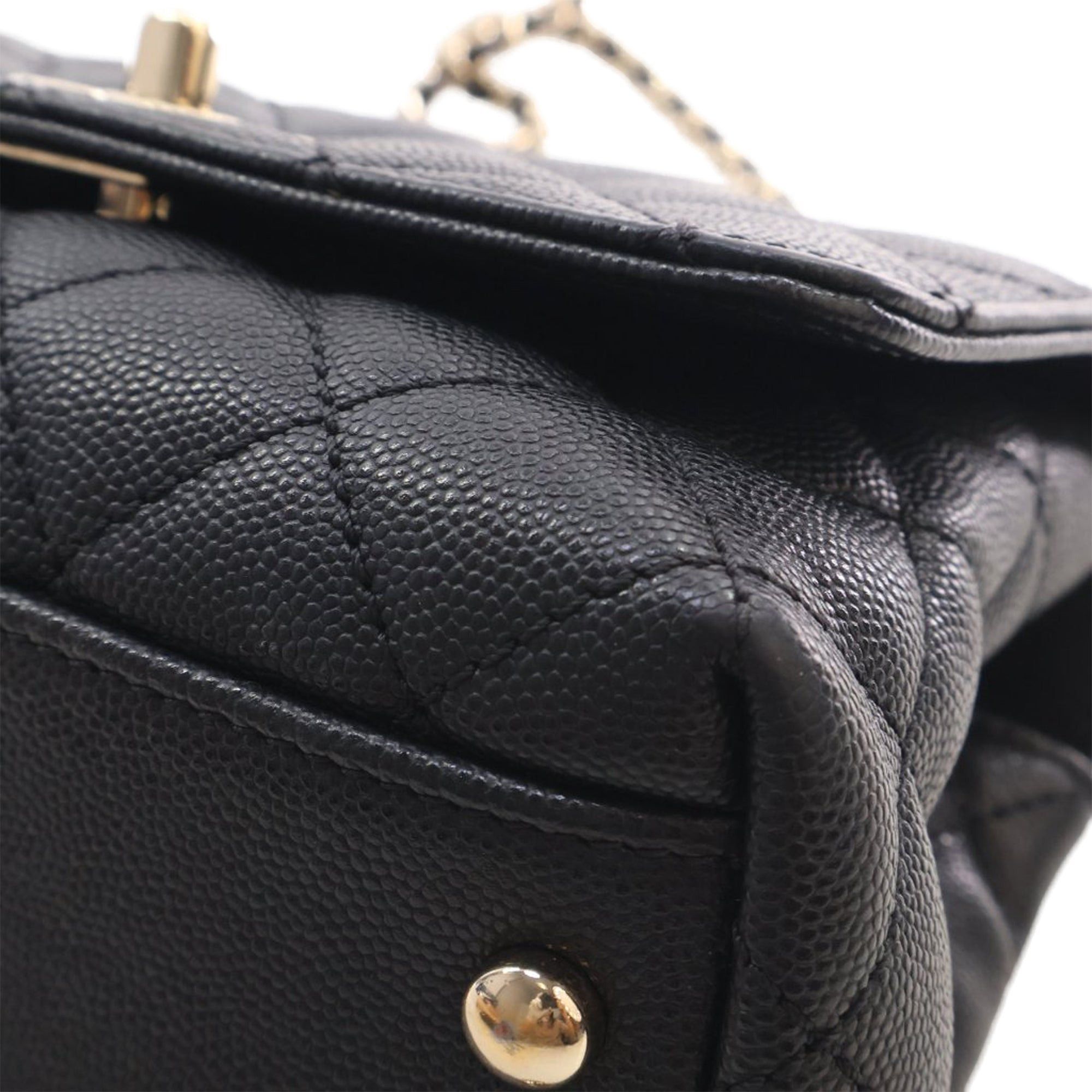 Chanel Extra Mini Quilted Caviar Coco Top Handle Bag Size ONE SIZE - 11 Thumbnail