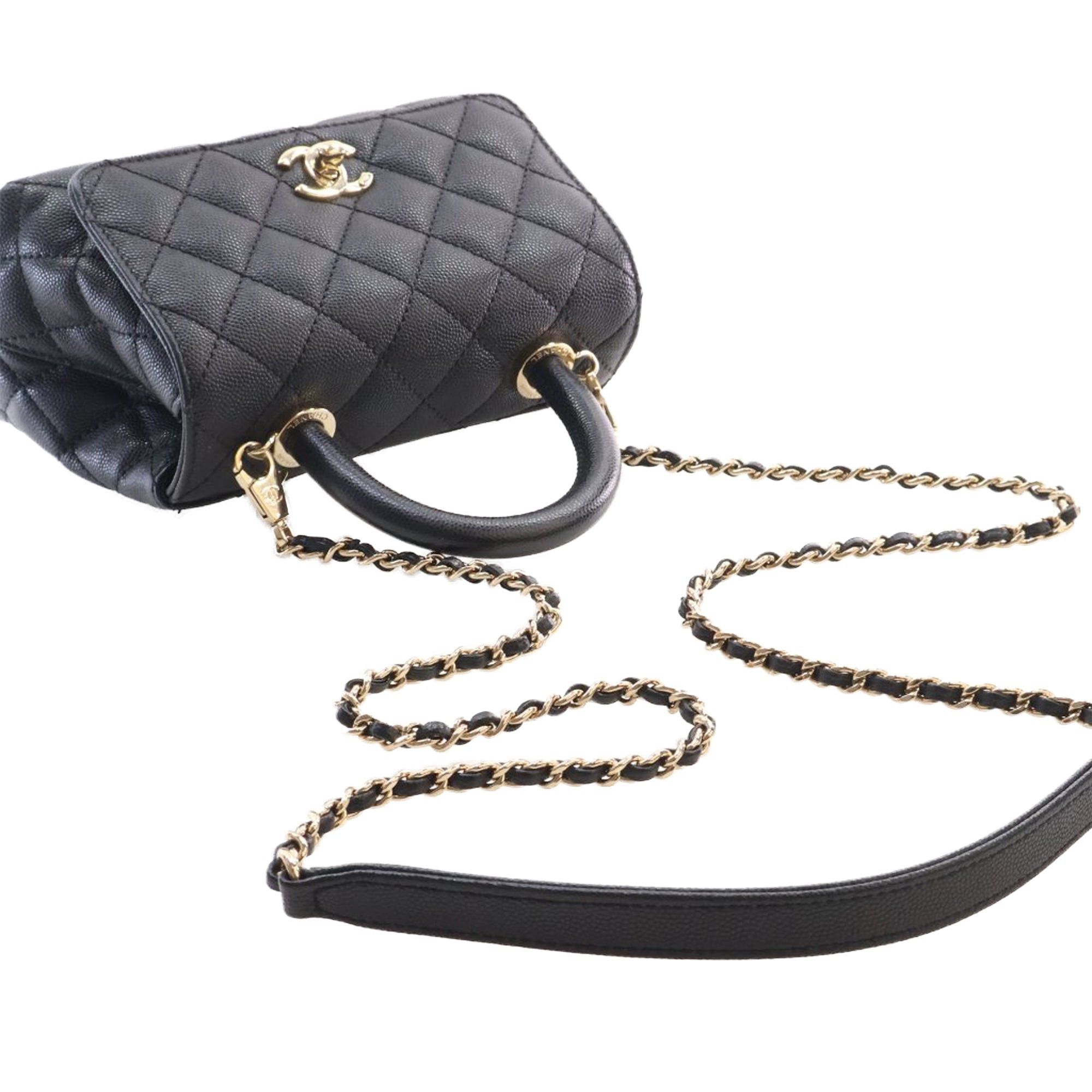 Chanel Extra Mini Quilted Caviar Coco Top Handle Bag Size ONE SIZE - 14 Thumbnail