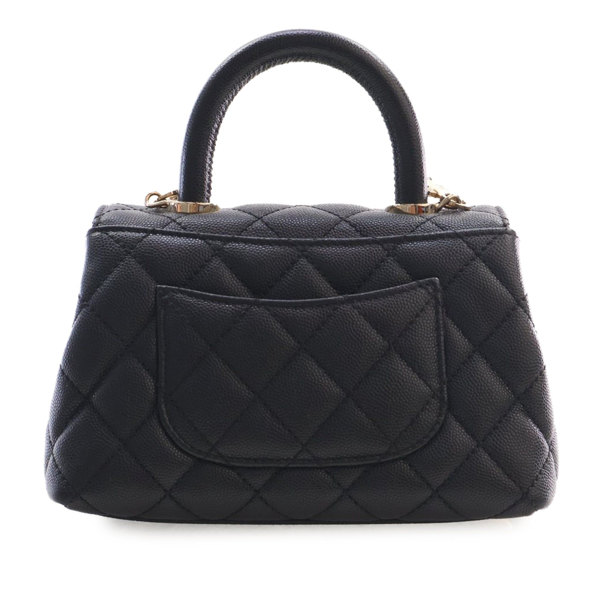Chanel Extra Mini Quilted Caviar Coco Top Handle Bag Size ONE SIZE - 4 Thumbnail