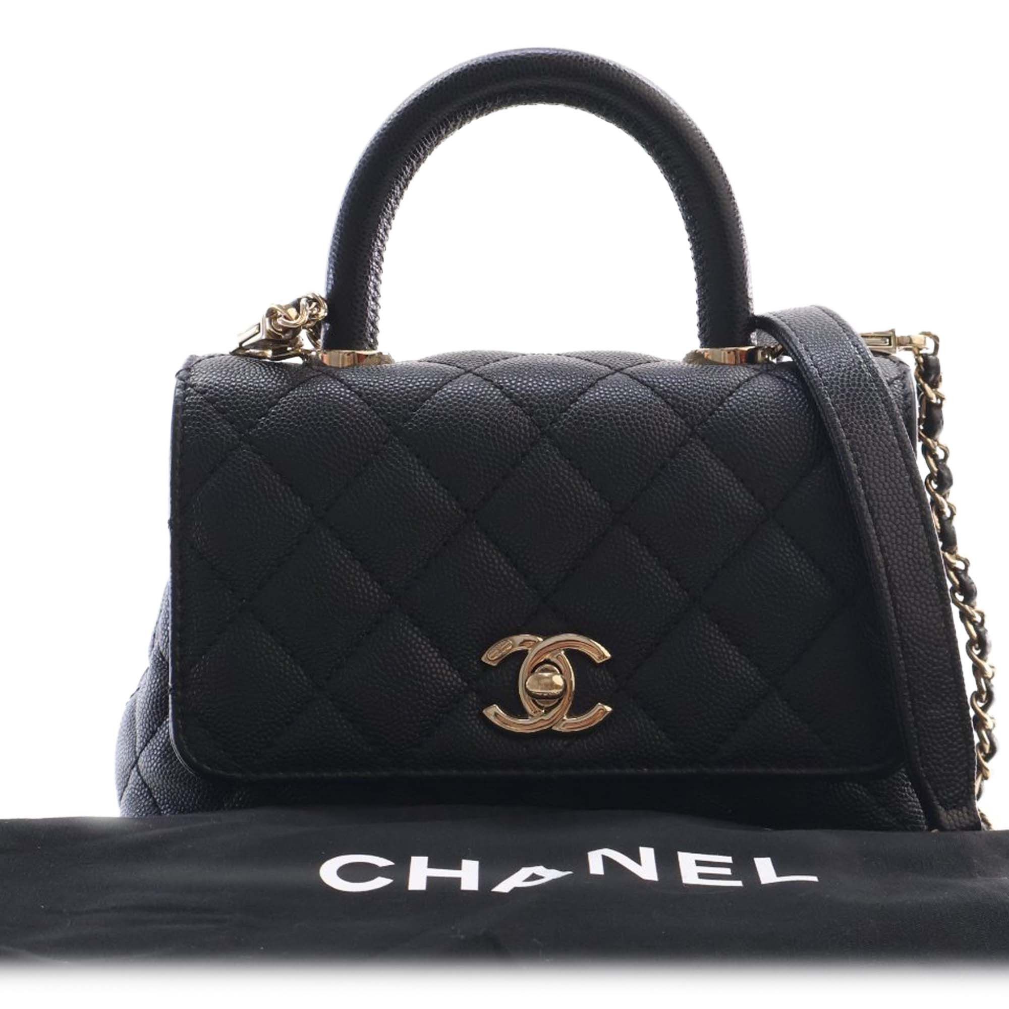 Chanel Extra Mini Quilted Caviar Coco Top Handle Bag Size ONE SIZE - 15 Thumbnail