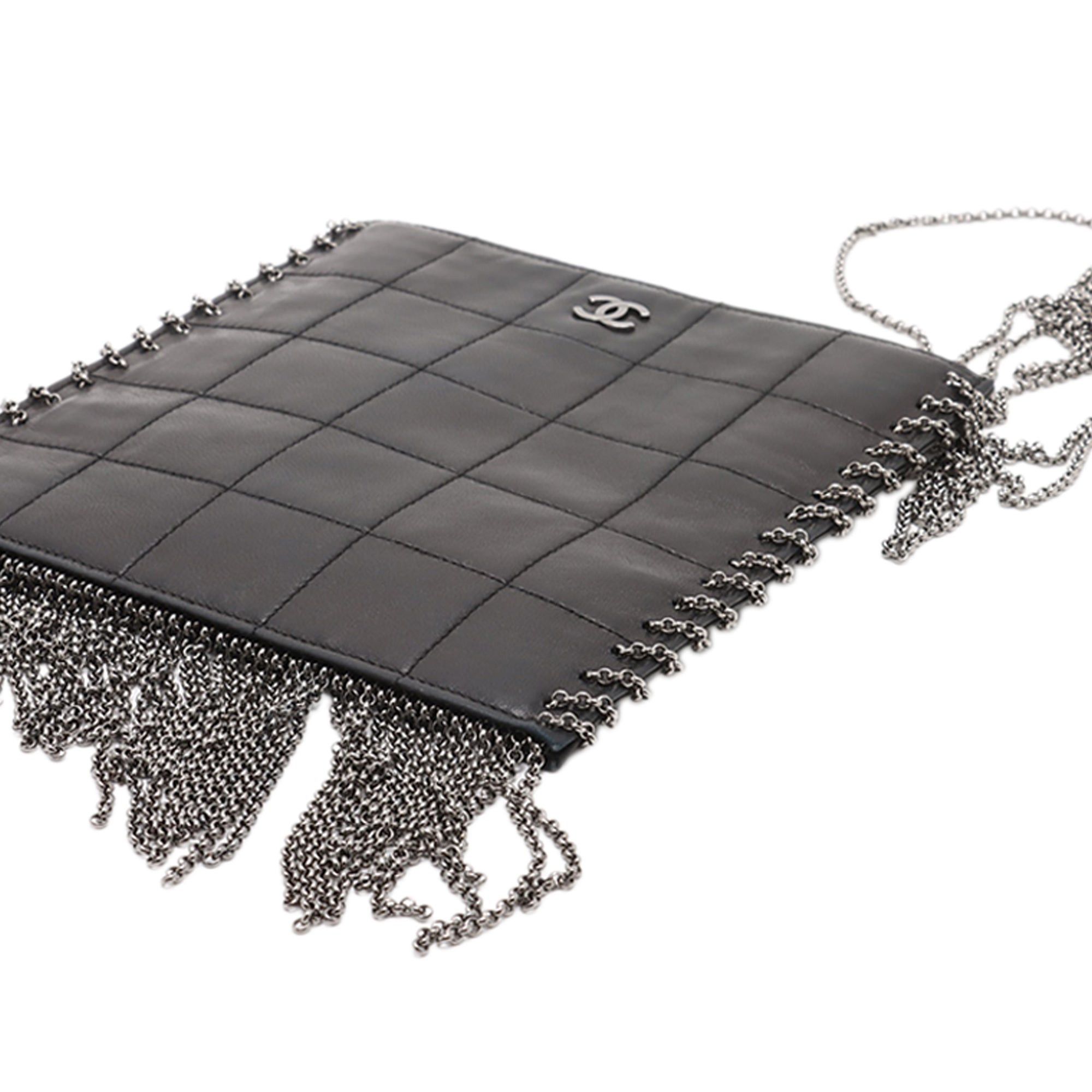 Chanel CC Choco Bar Lambskin Chain Fringe Crossbody Size ONE SIZE - 4 Thumbnail