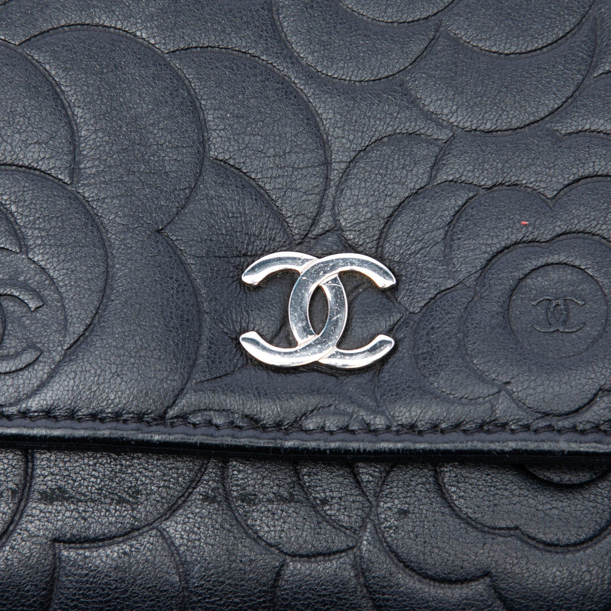 Chanel CC Embossed Lambskin Camellia Wallet On Chain Size ONE SIZE - 5 Thumbnail