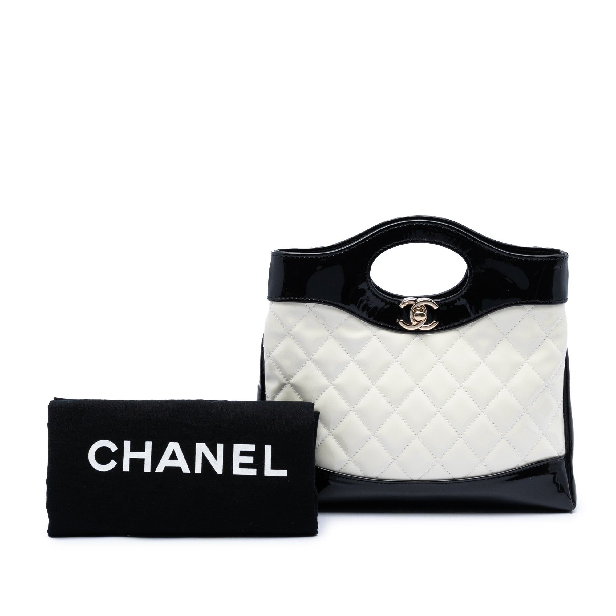 Chanel Mini Bicolor Quilted Patent 31 Shopping Bag Size ONE SIZE - 7 Thumbnail