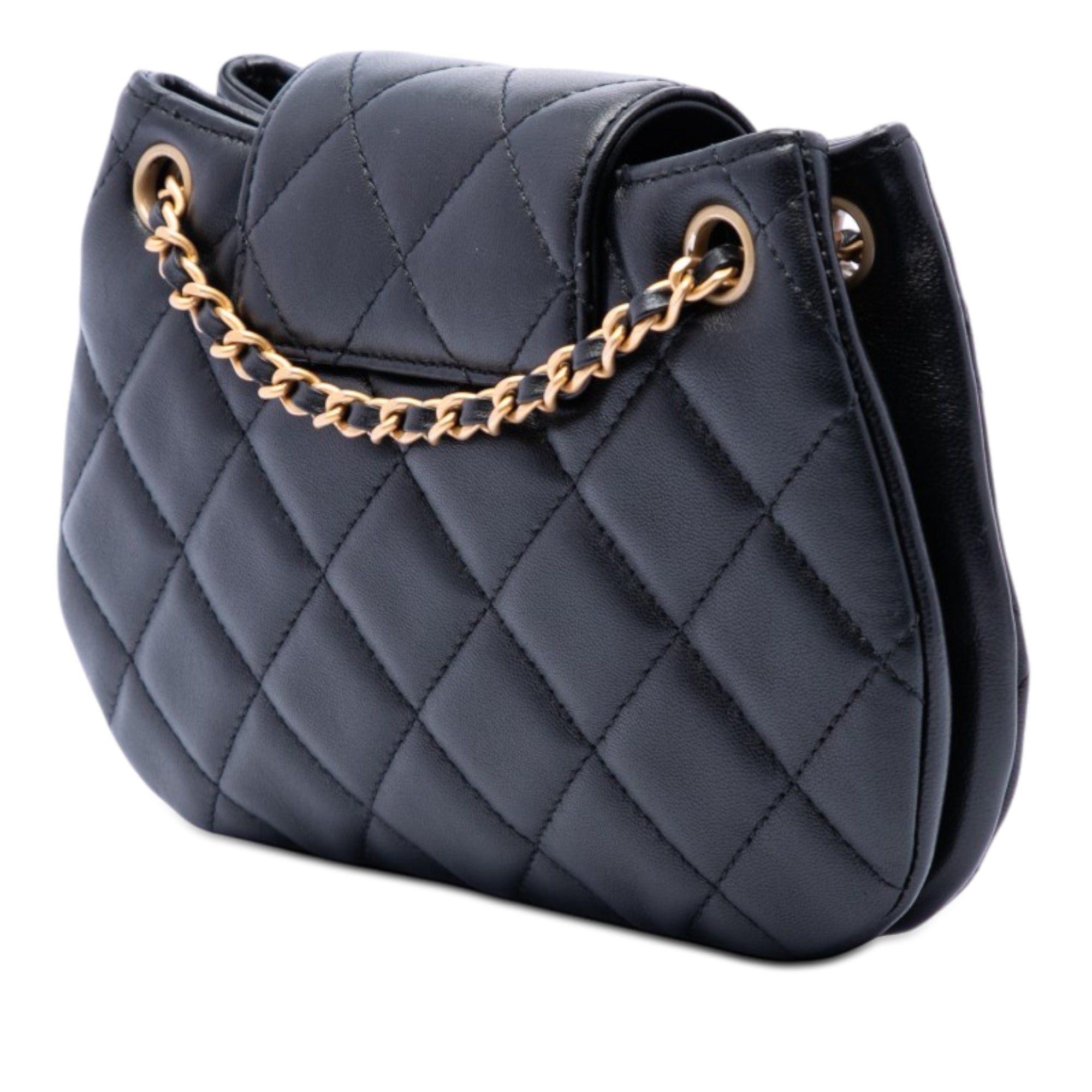 Chanel Small Quilted Lambskin Giant CC Chain Compartment Messenger Bag Size ONE SIZE - 2 Thumbnail