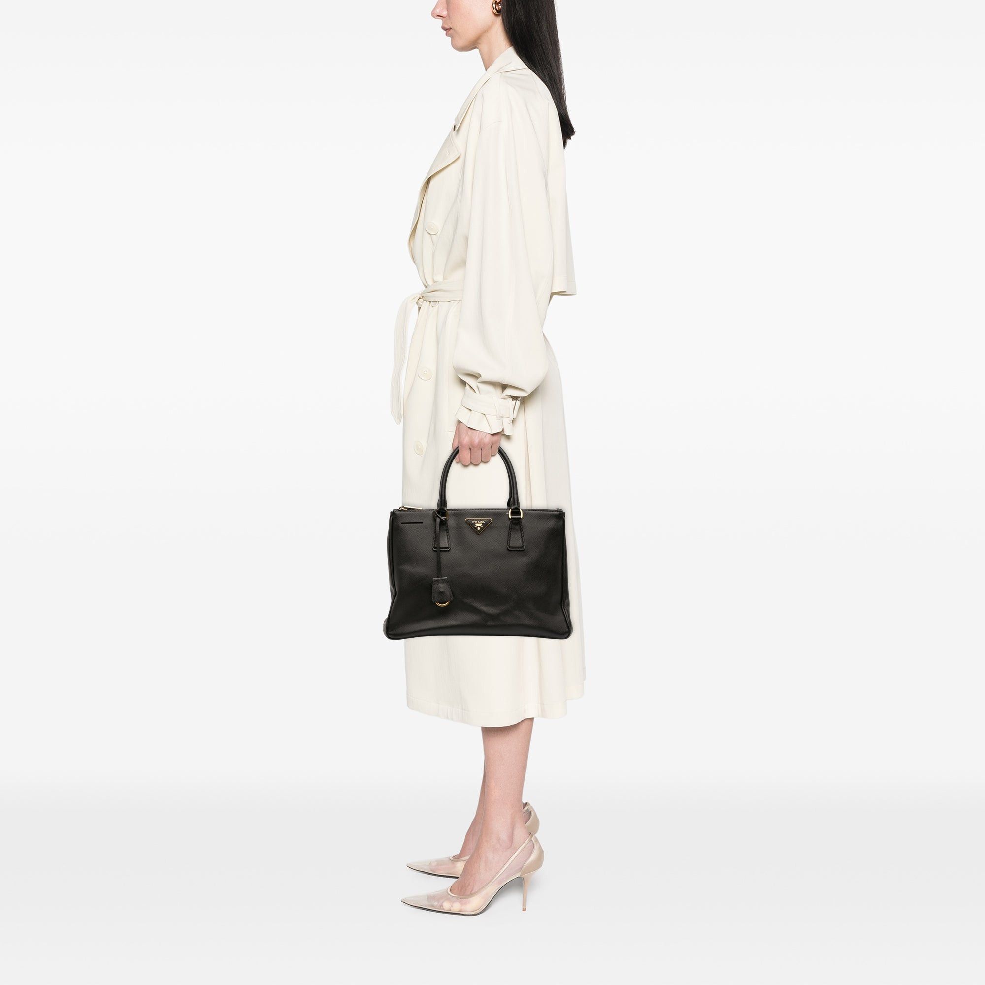 Prada Medium Saffiano Lux Galleria Double Zip Satchel Size ONE SIZE - 6 Thumbnail